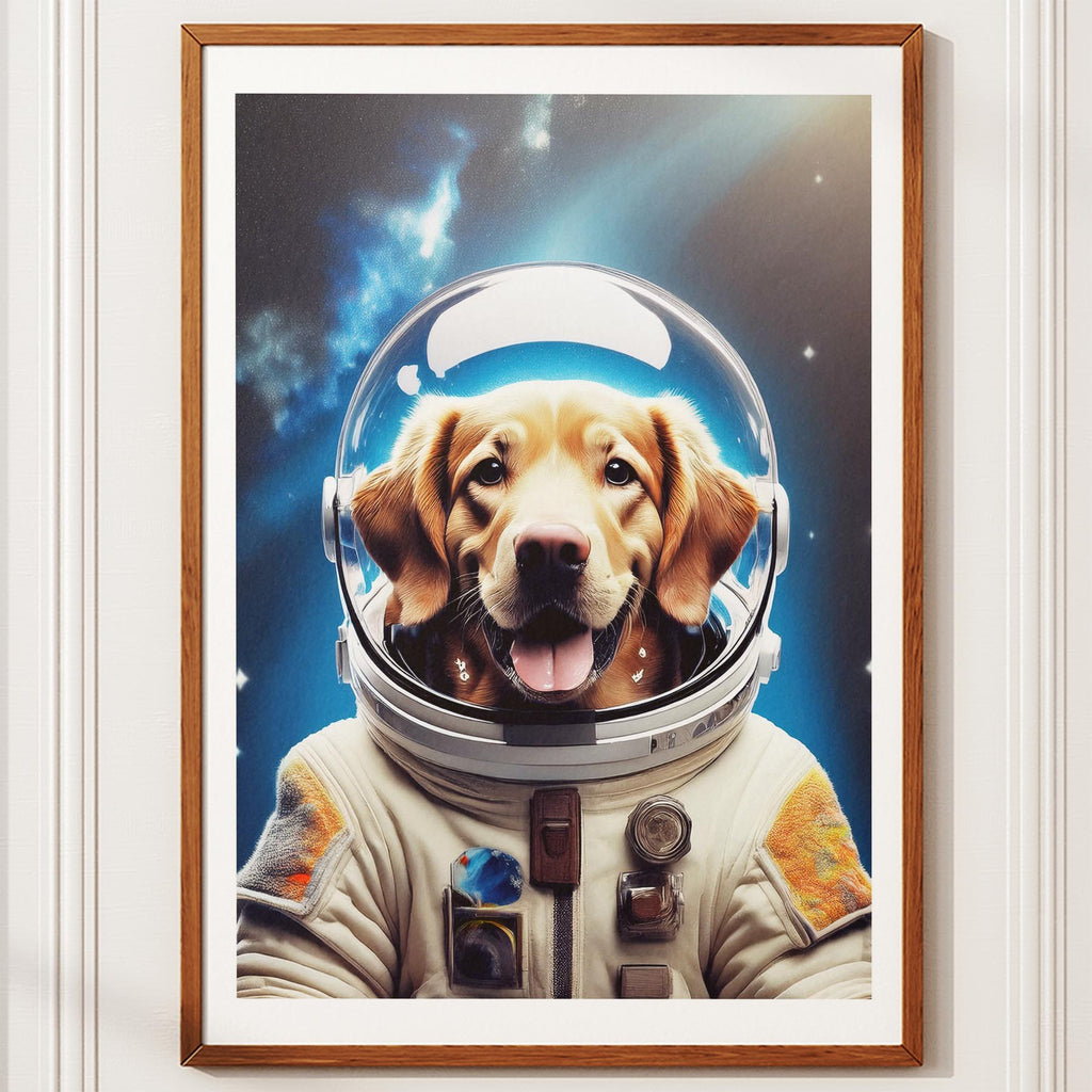 Curly Coated Retriever Astronaut Dog Series image 10