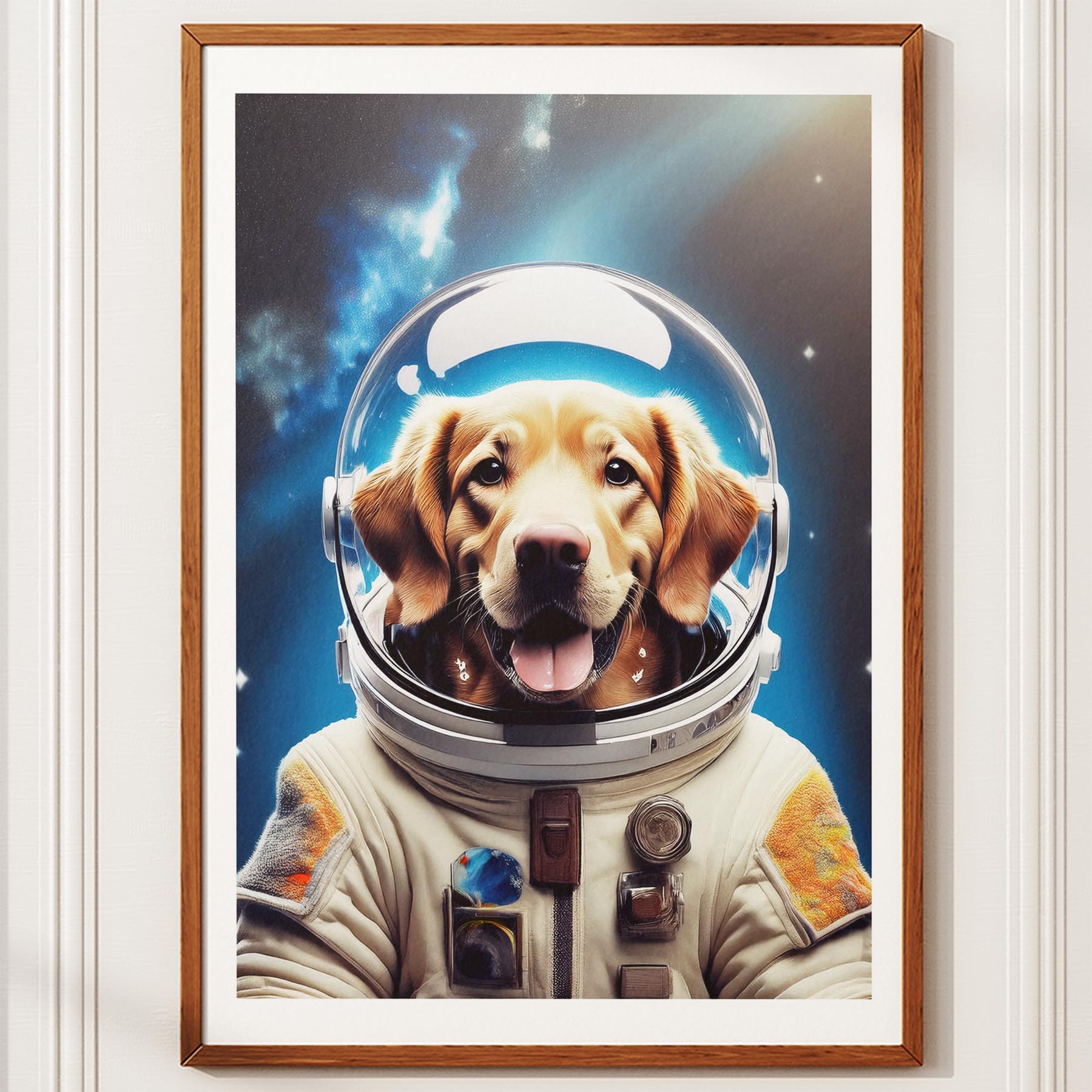 Curly Coated Retriever Astronaut Dog Series image 10