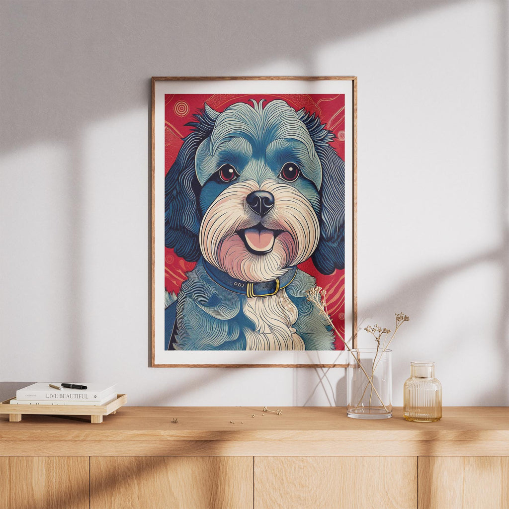 Cavoodle Hokusai Japanese Inspired Dog Series 9 image 8