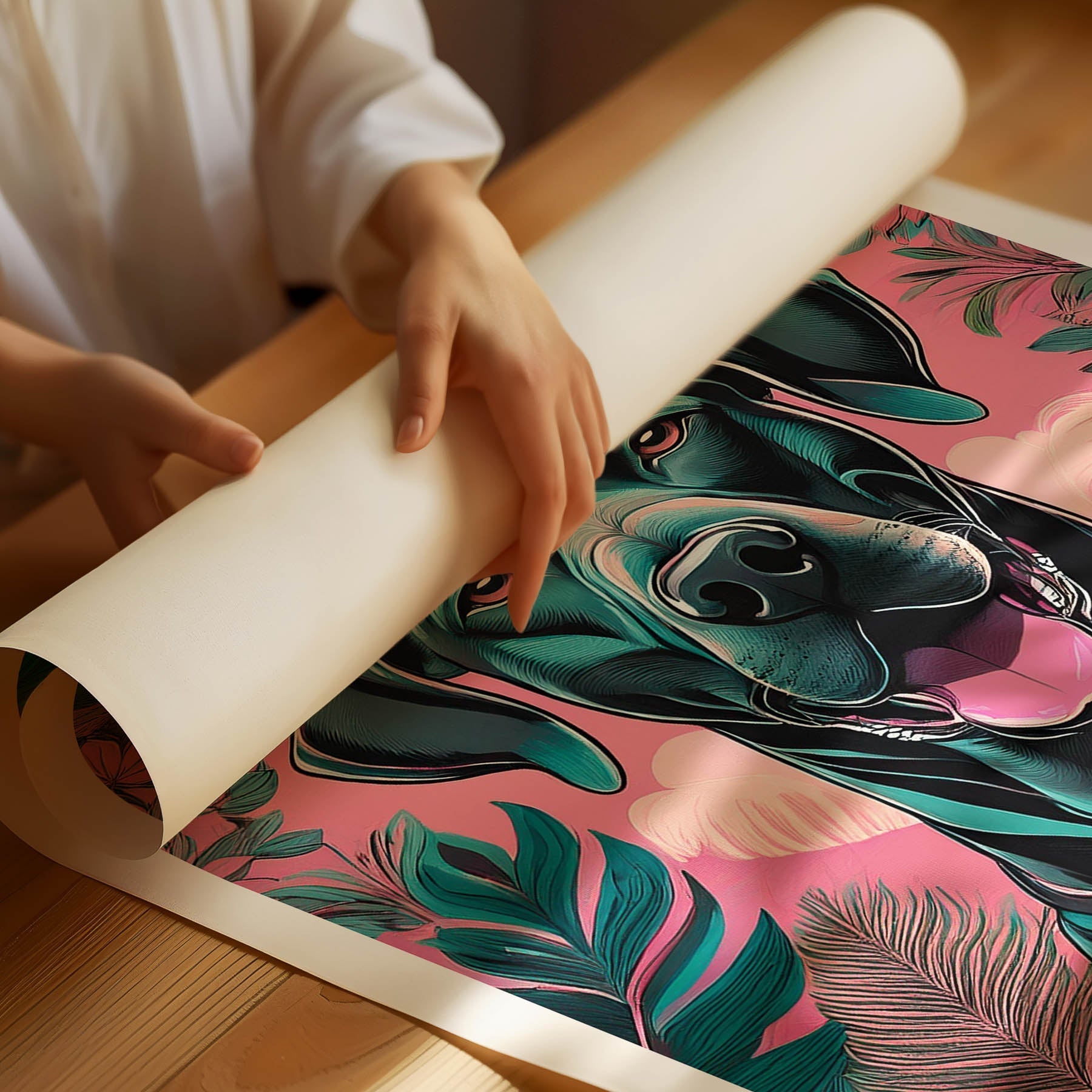 Great Dane Flowery Dog image 1