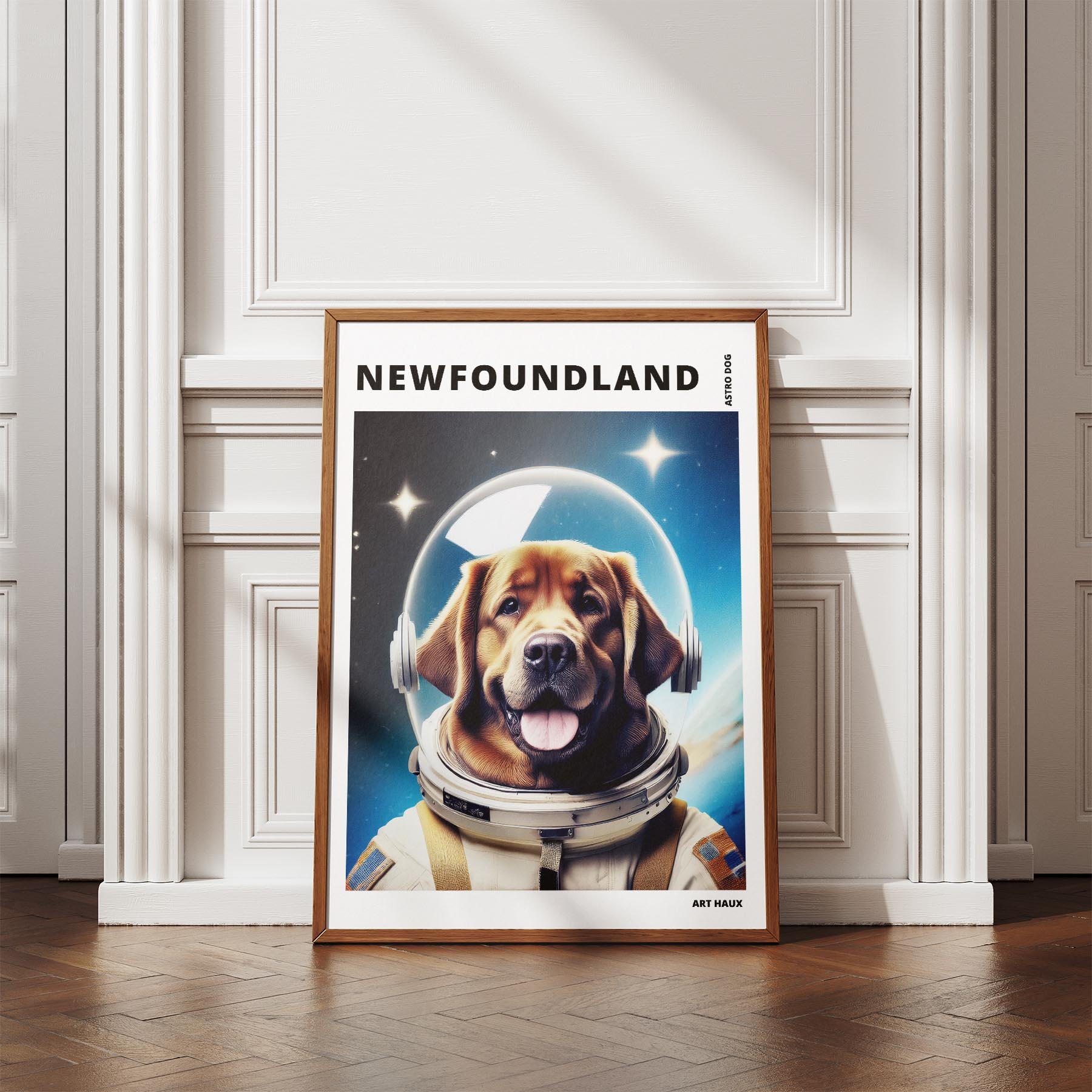 Newfoundland Astronaut Dog Series with Text Astro Dog image 4