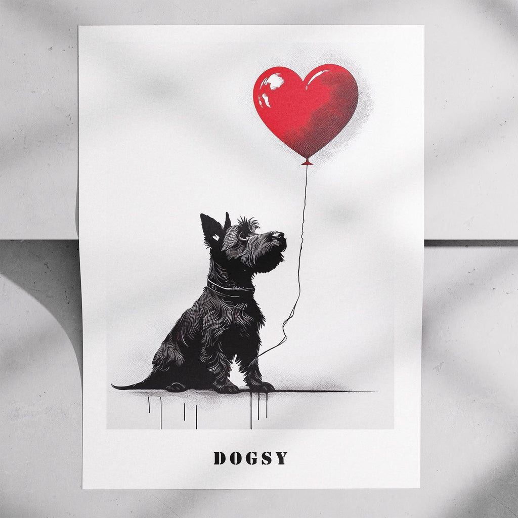 Scottish Terrier DOGSY Series inspired by the Art of Banksy with text Dogsy image 7