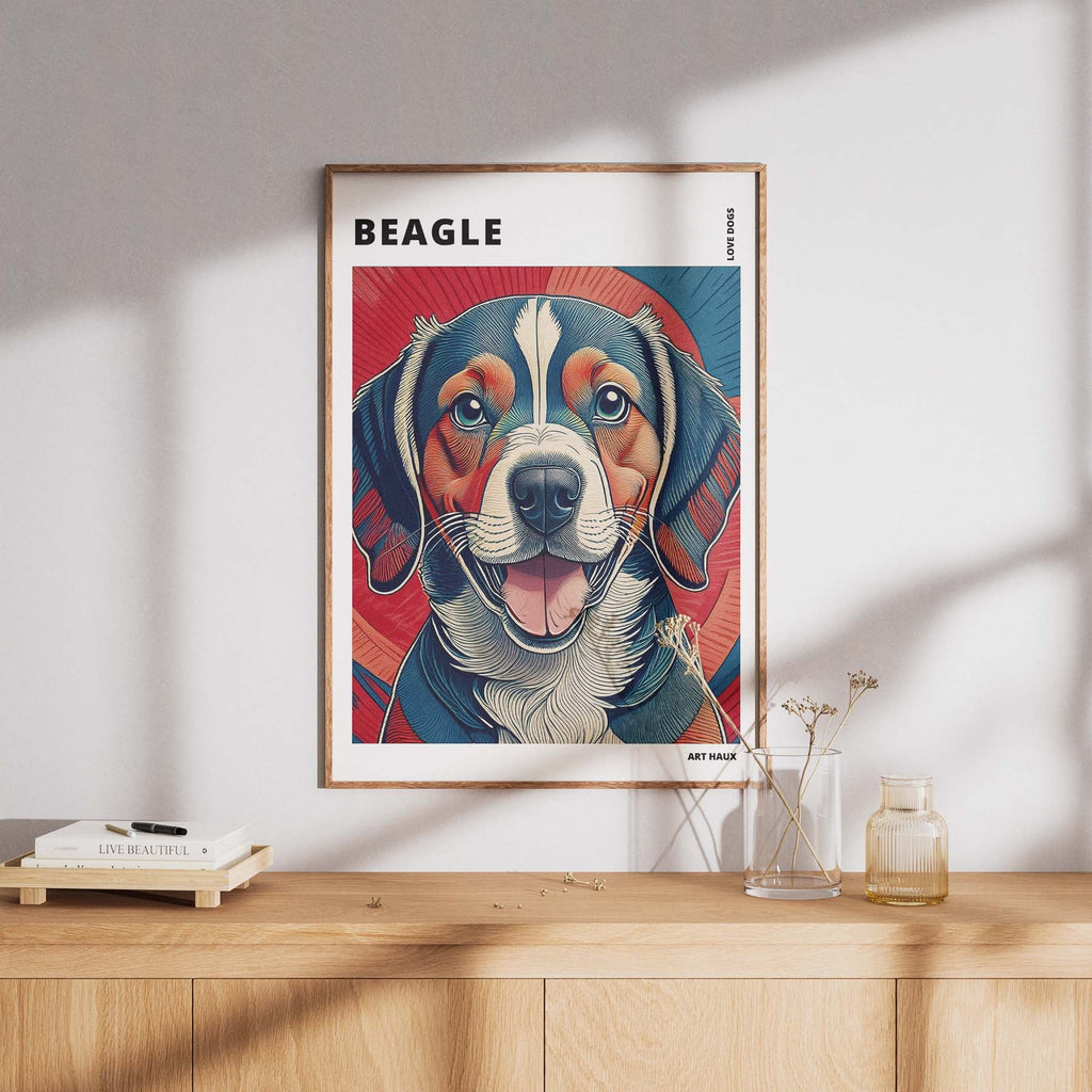 Beagle Hokusai Japanese Inspired Dog Series with Text image 7