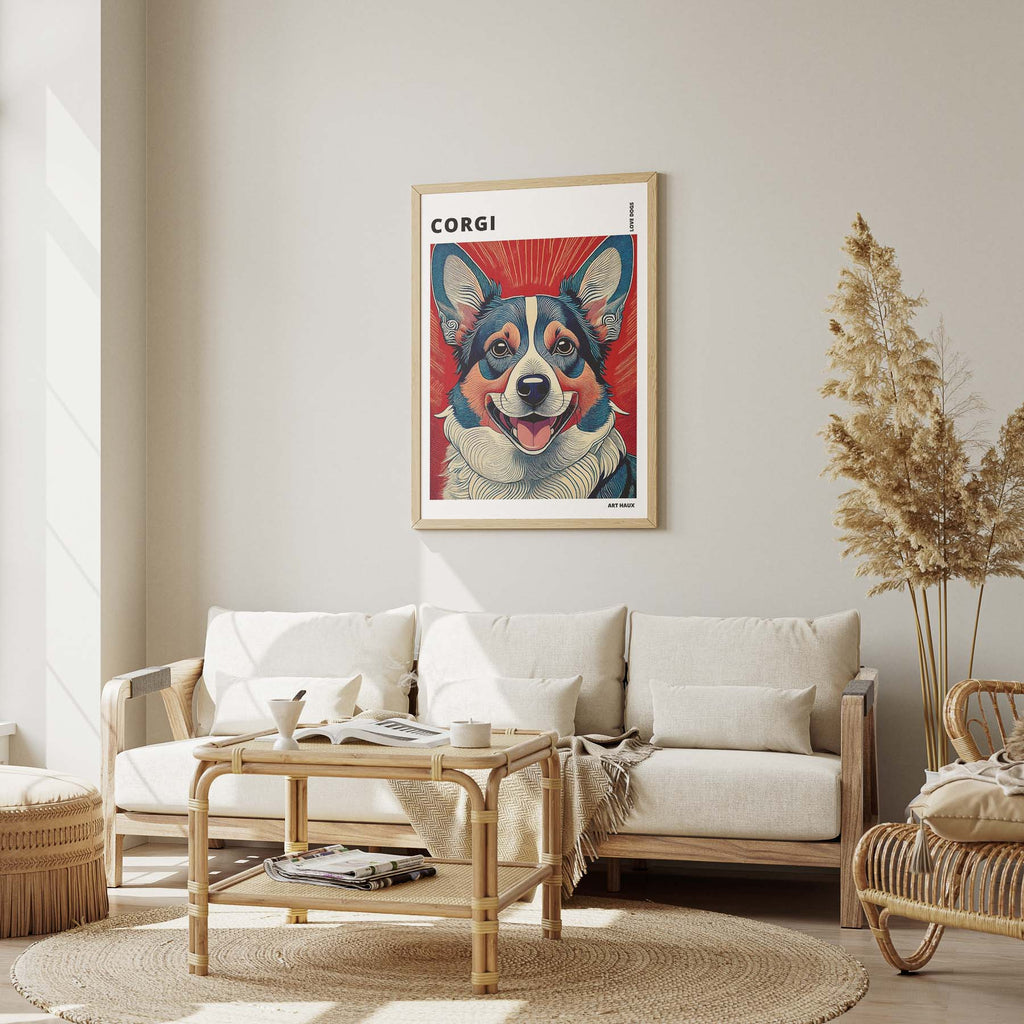 Corgi Hokusai Japanese Inspired Dog Series with Text image 2