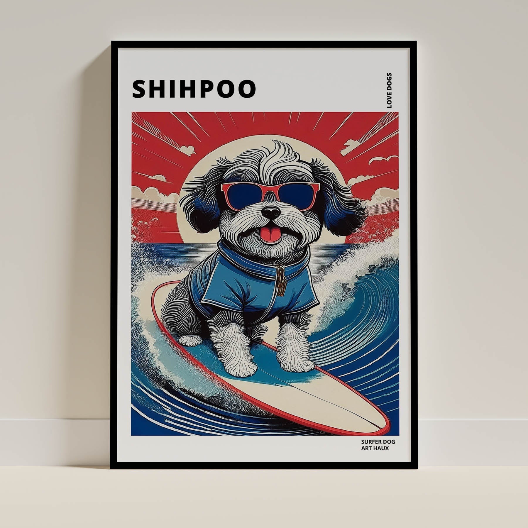 Shihpoo Dog Art Print Unframed | 3 Unique Designs | Wall Art Gift for Dog Lovers | Dogsy & Co
