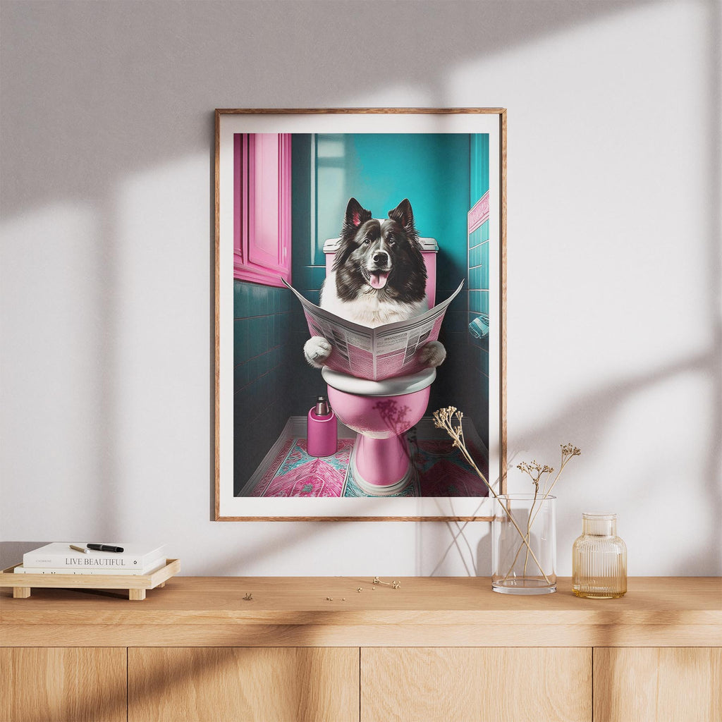 Samoyed Toilet Dogs PInk and Turquise image 8