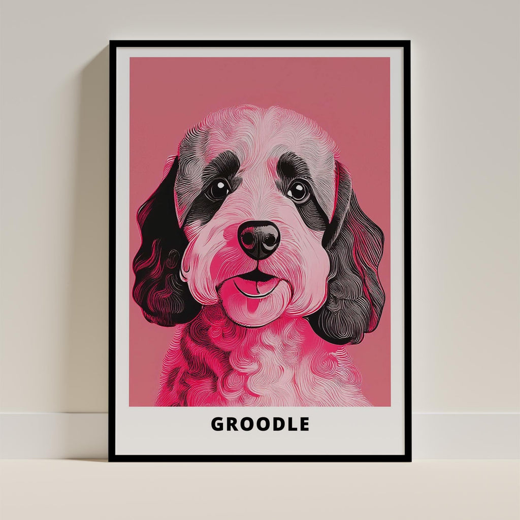 Groodle Pink and Black Dog Series 1 image 0