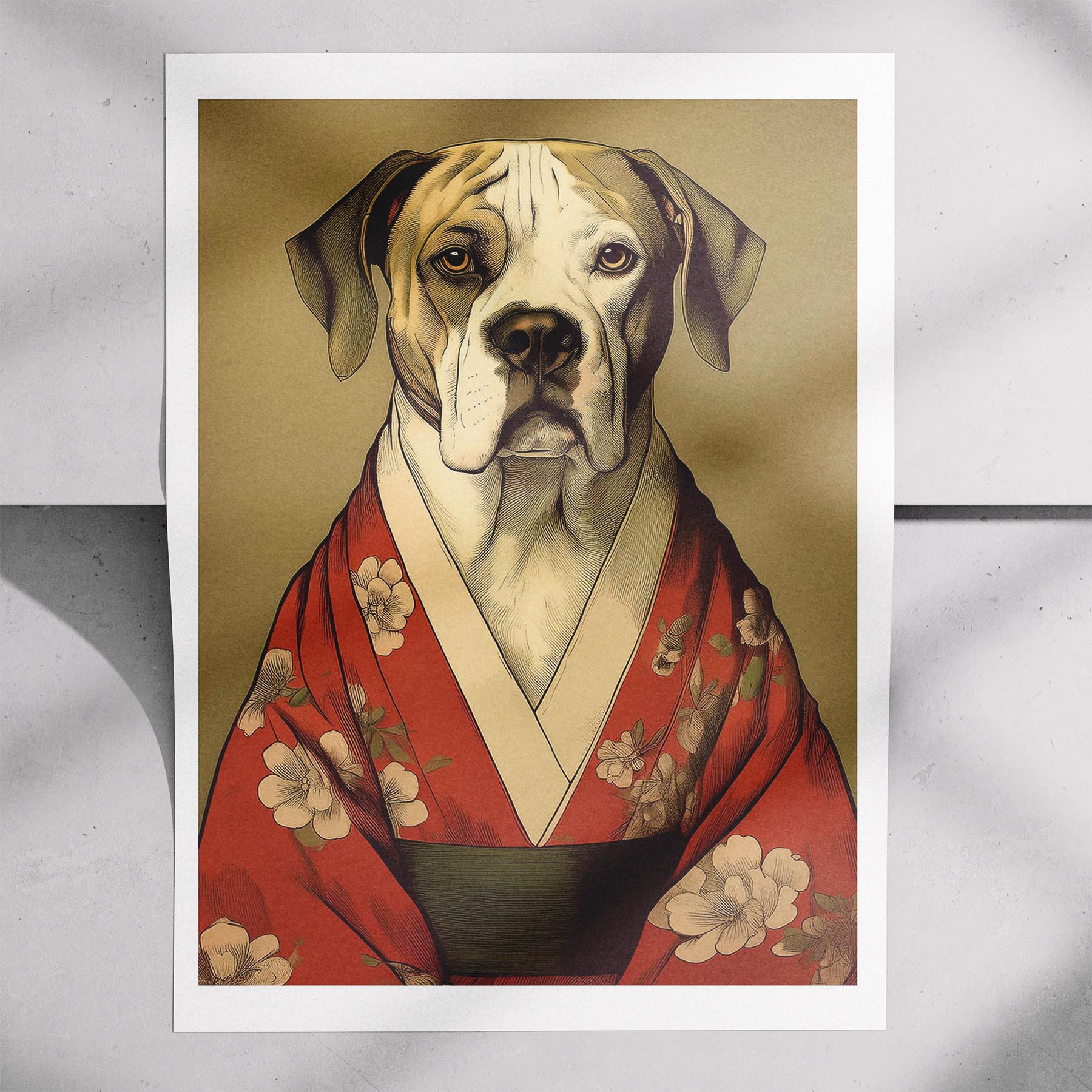 Dogue de Bordeaux Japanse Kimono Dog Series image 7