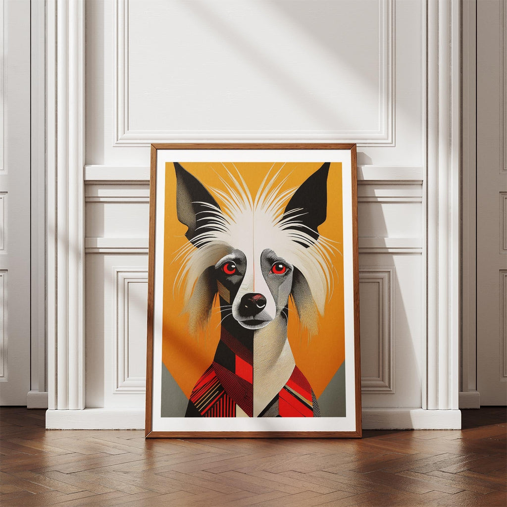 Chinese Crested Geometric Orange Series image 4