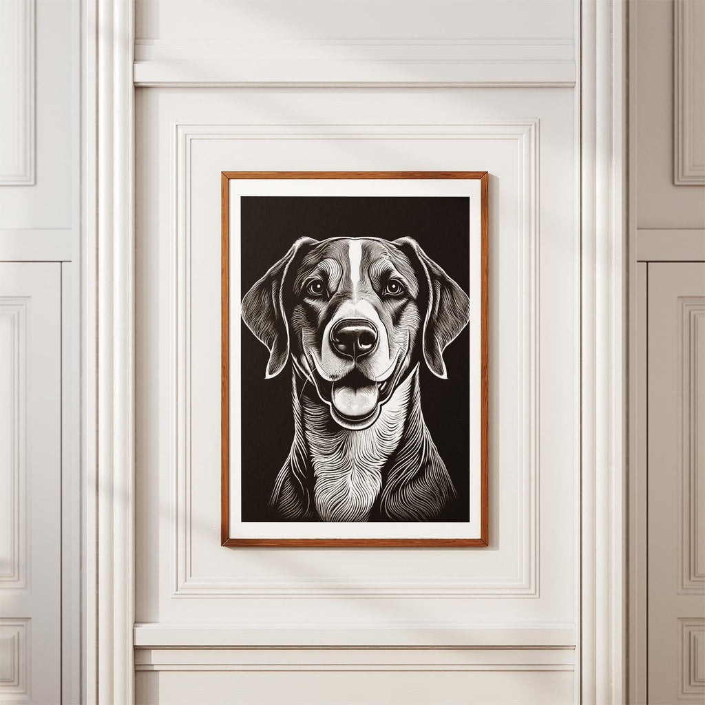 English Pointer Line Dog Series in Black and White image 3