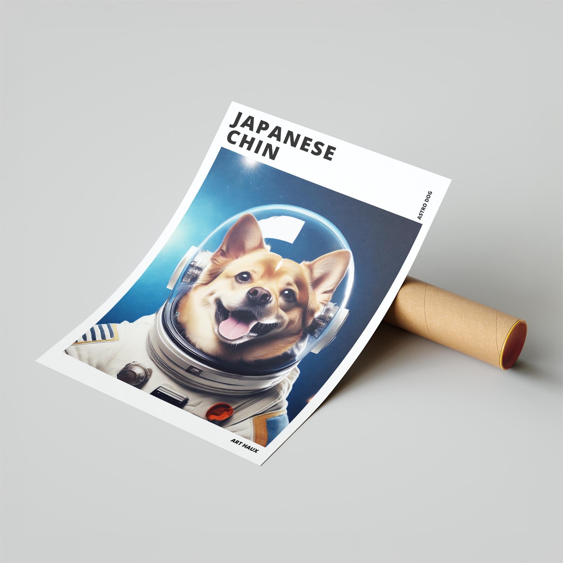Japanese Chin Astronaut Dog Series with Text Astro Dog image 6