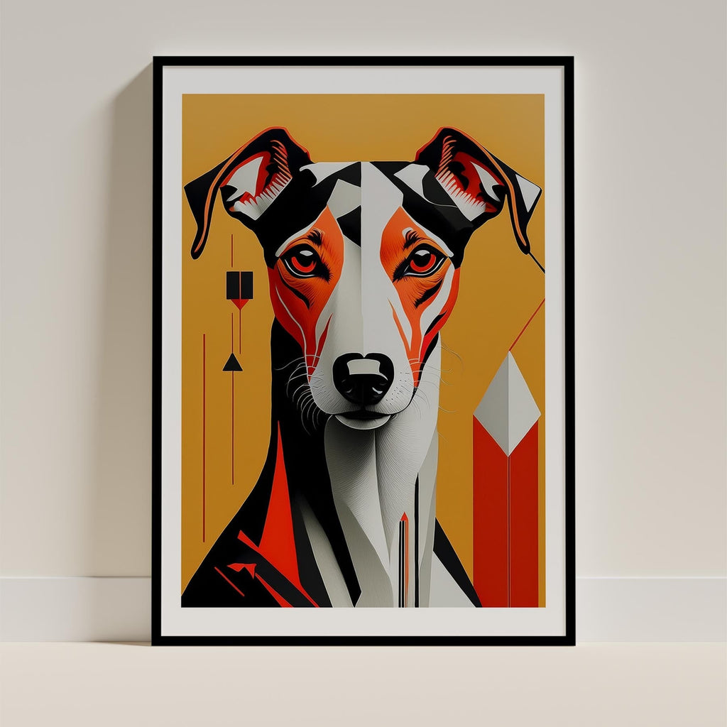 Greyhound Geometric Orange Series image 0