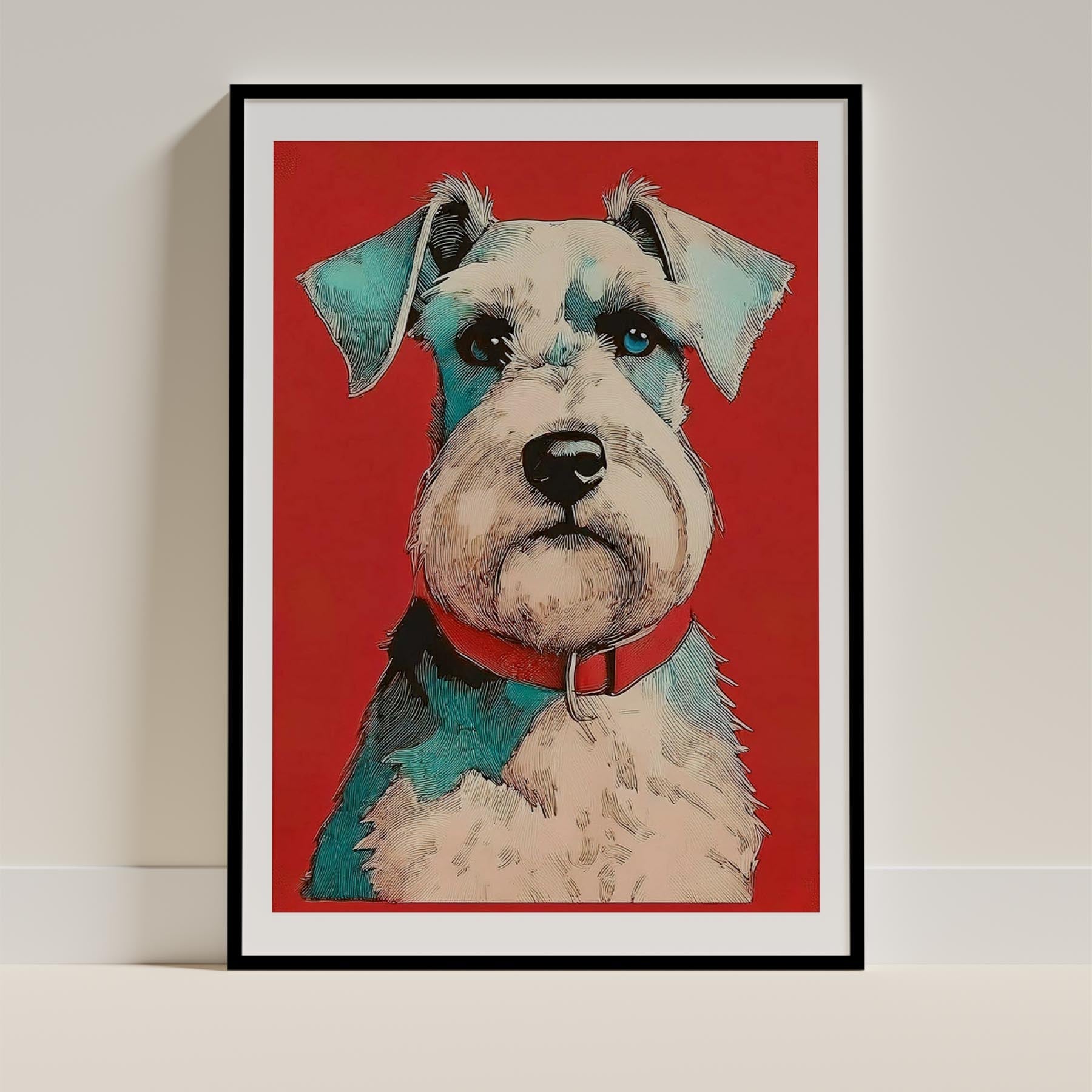 Miniature Schnauzer Dog Art Print Unframed Vol 1 | 11 Unique Designs | Wall Art Gift for Dog Lovers | Dogsy & Co