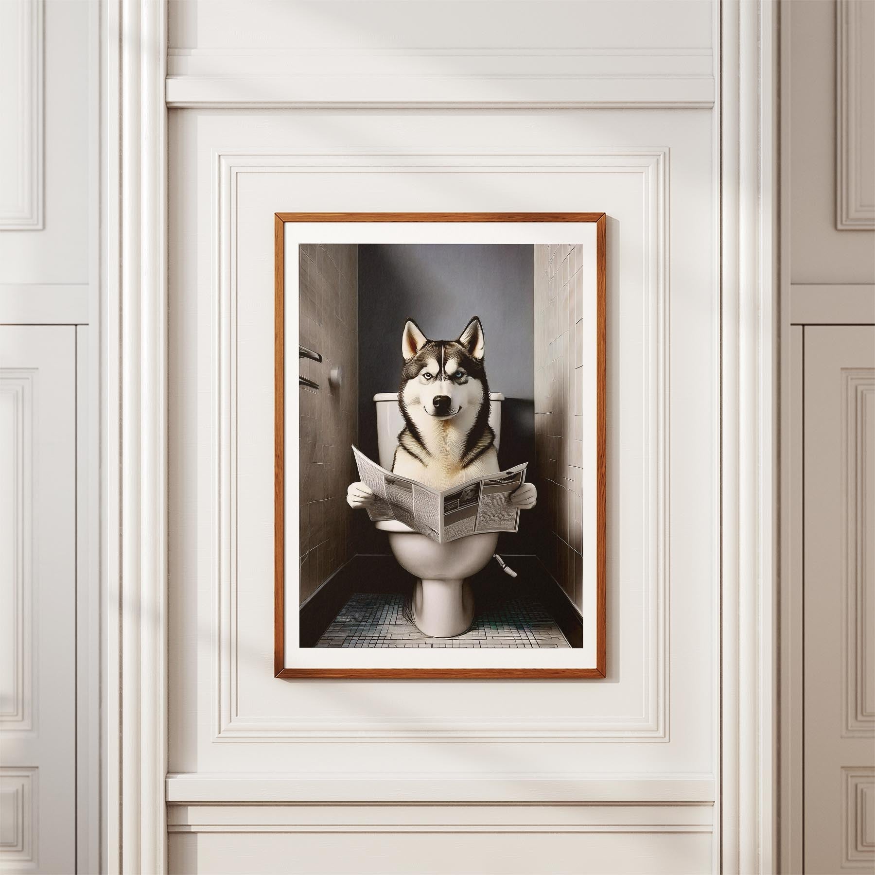 Siberian Husky Toilet Humour Dog Series image 3