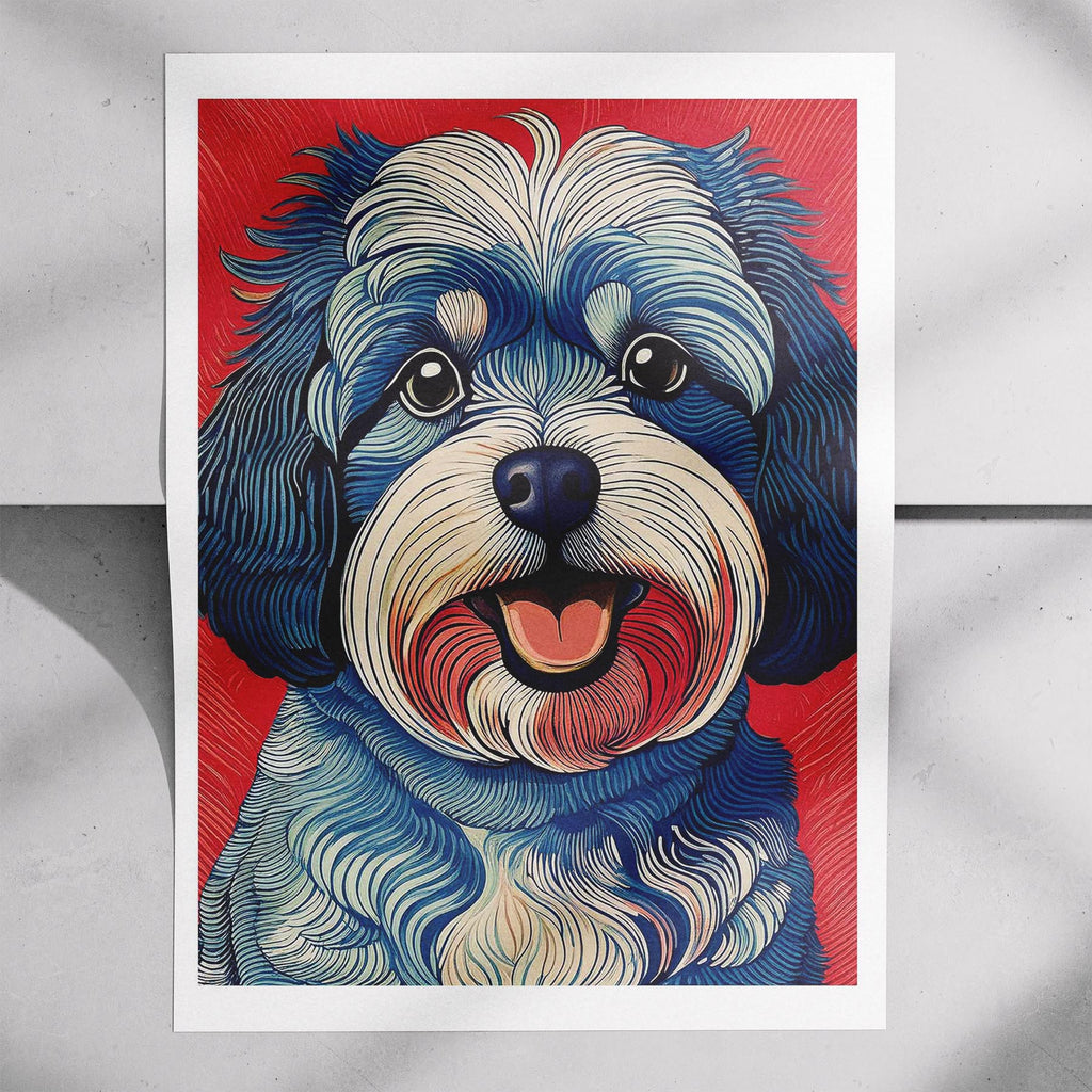 Cavoodle Hokusai Japanese Inspired Dog Series 8 image 7