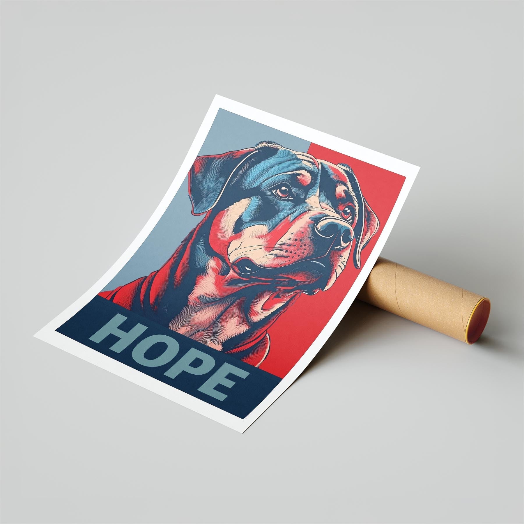 Rottweiler HOPE Series Inspired by the Obama Poster image 6