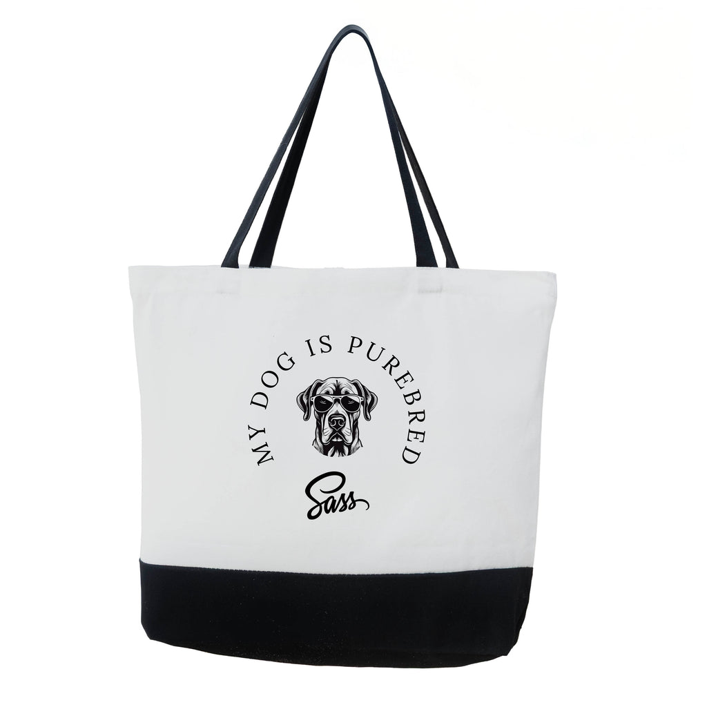 Great Dane My Dog is Purebred Sass Bag image 0