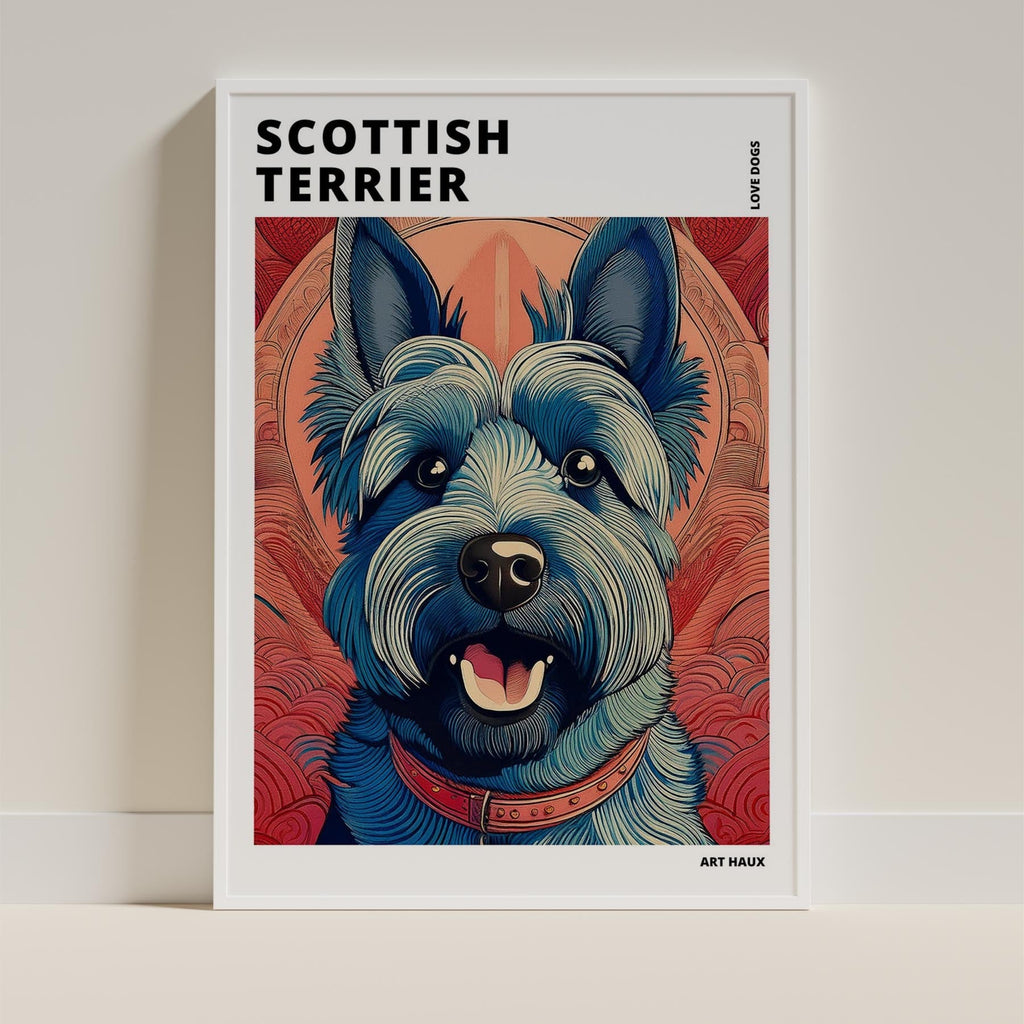 Scottish Terrier Hokusai Japanese Inspired Dog Series with Text image 8