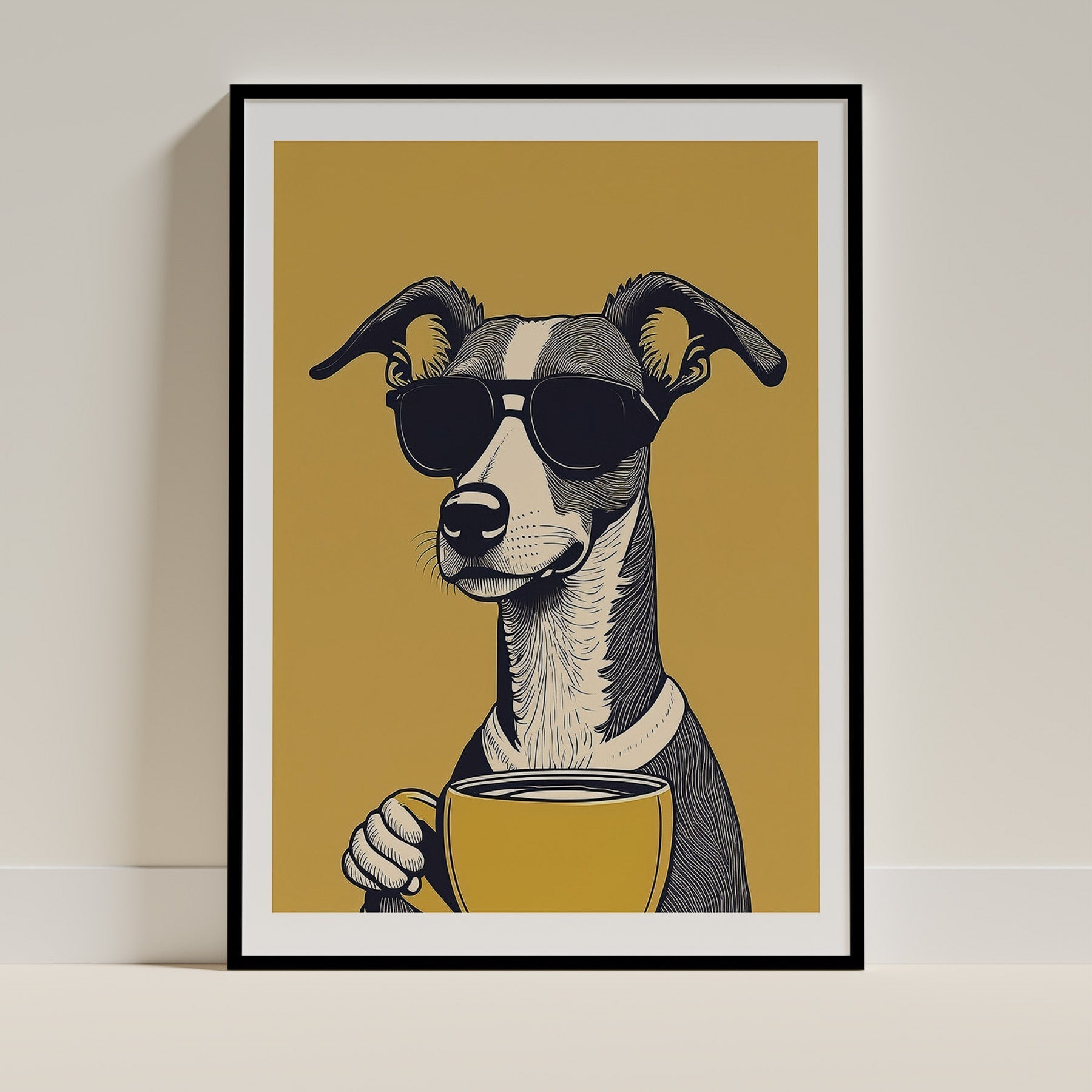 Whippet Dog Art Print Unframed Vol 2 | 10 Unique Designs | Wall Art Gift for Dog Lovers - Image 8 | Dogsy & Co