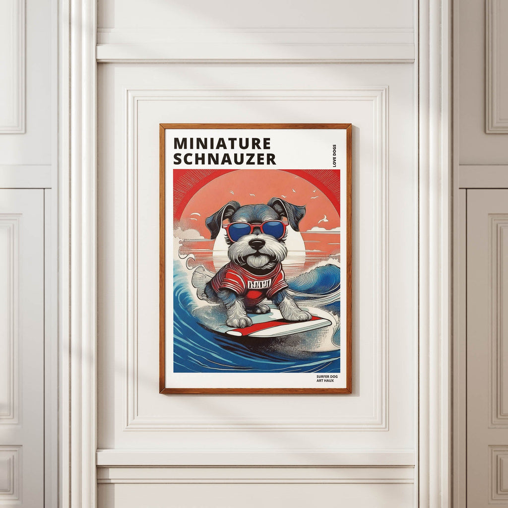 Miniature Schnauzer Hokosai Surfer Dogs 2 image 2