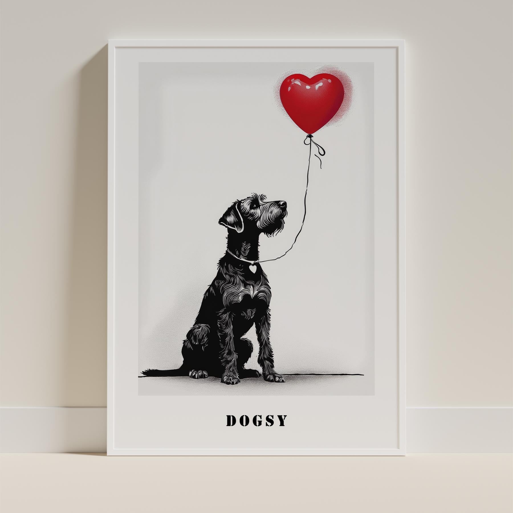 Airedale DOGSY Series inspired by the Art of Banksy with text Dogsy image 10