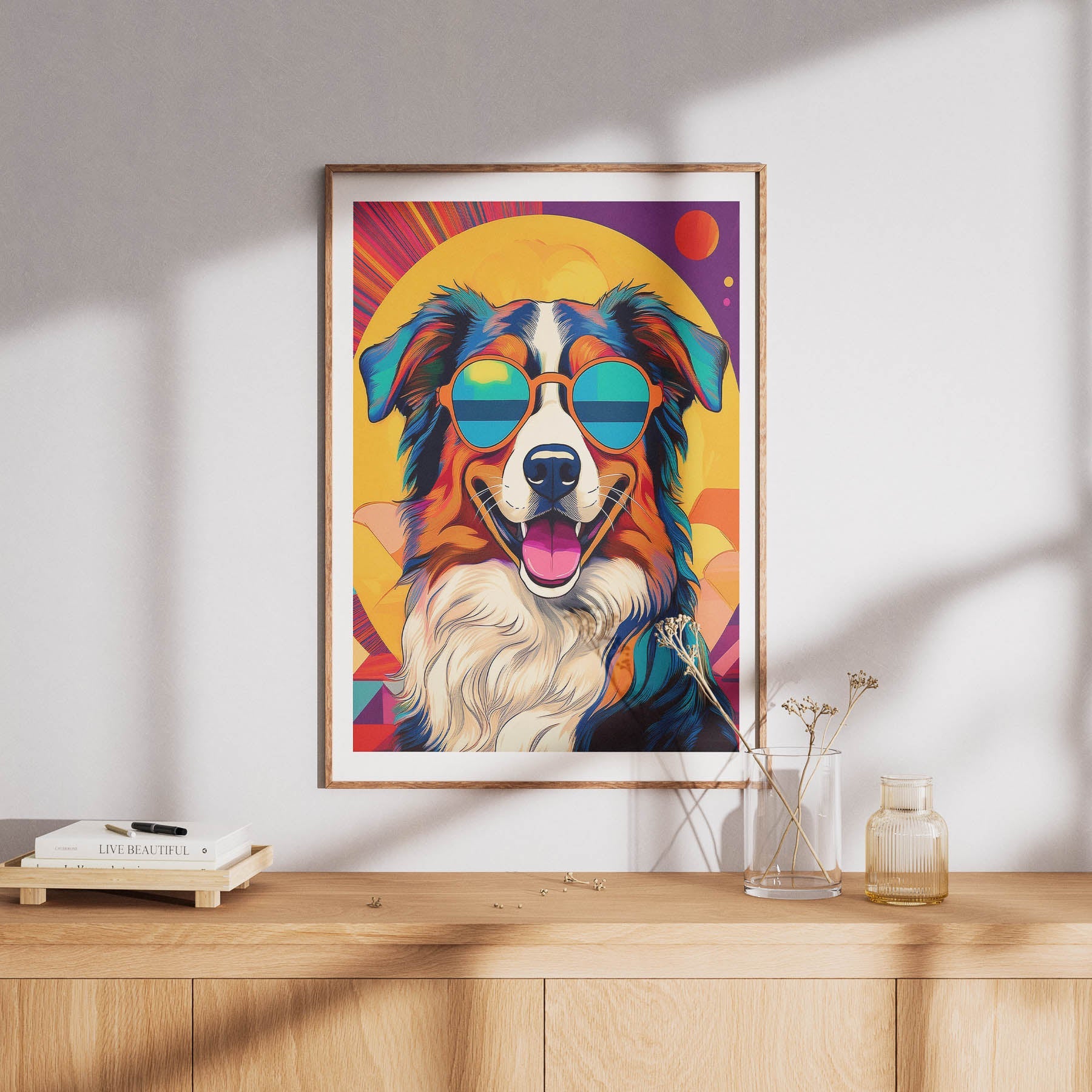 Australian Shepherd In Colourful Sunnies 3 image 8