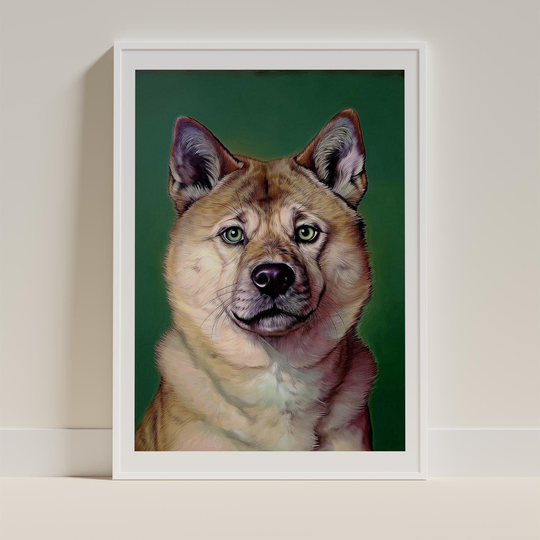 Akita Inu Green Painted Series image 9
