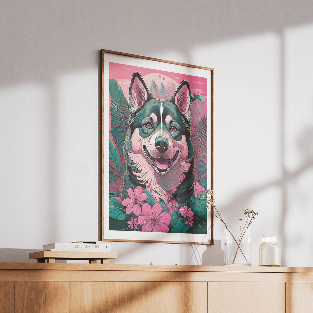 Siberian Husky Flowery Dog image 6