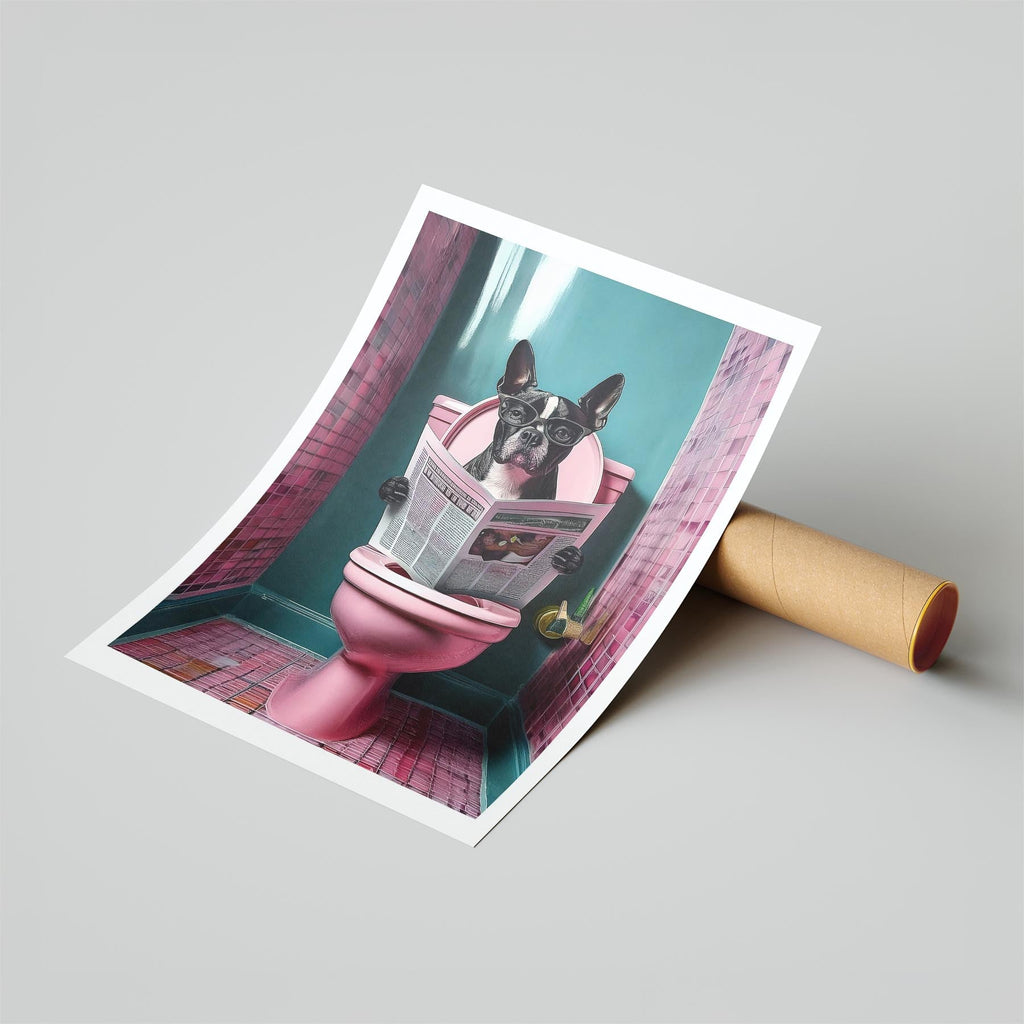 Boston Terrier Toilet Humour Dog Series 4 image 6
