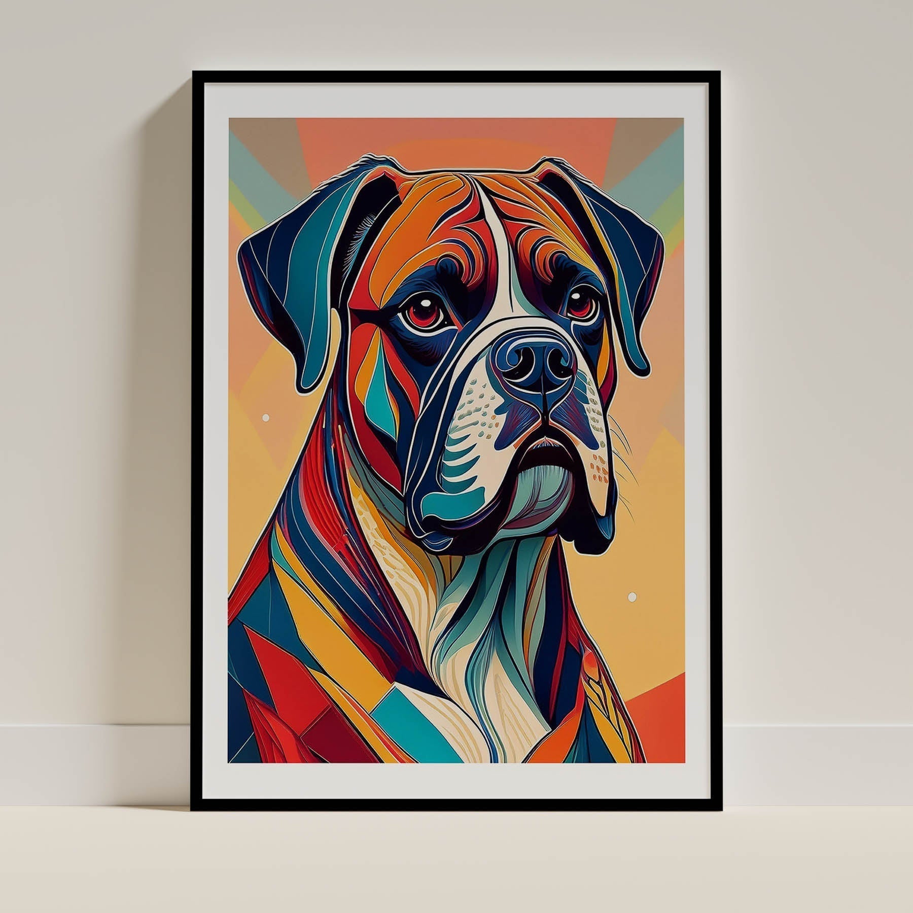 Boxer Dog Art Print Unframed Vol 3 | 4 Unique Designs | Wall Art Gift for Dog Lovers | Dogsy & Co
