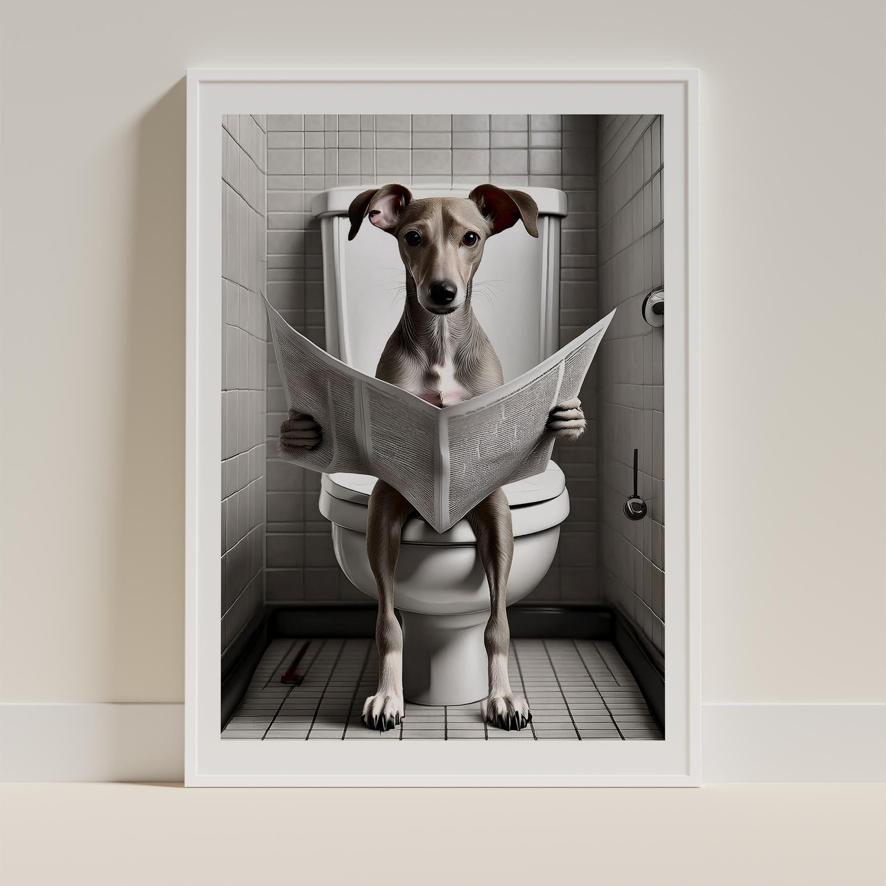 Whippet Toilet Humour Dog Series image 9