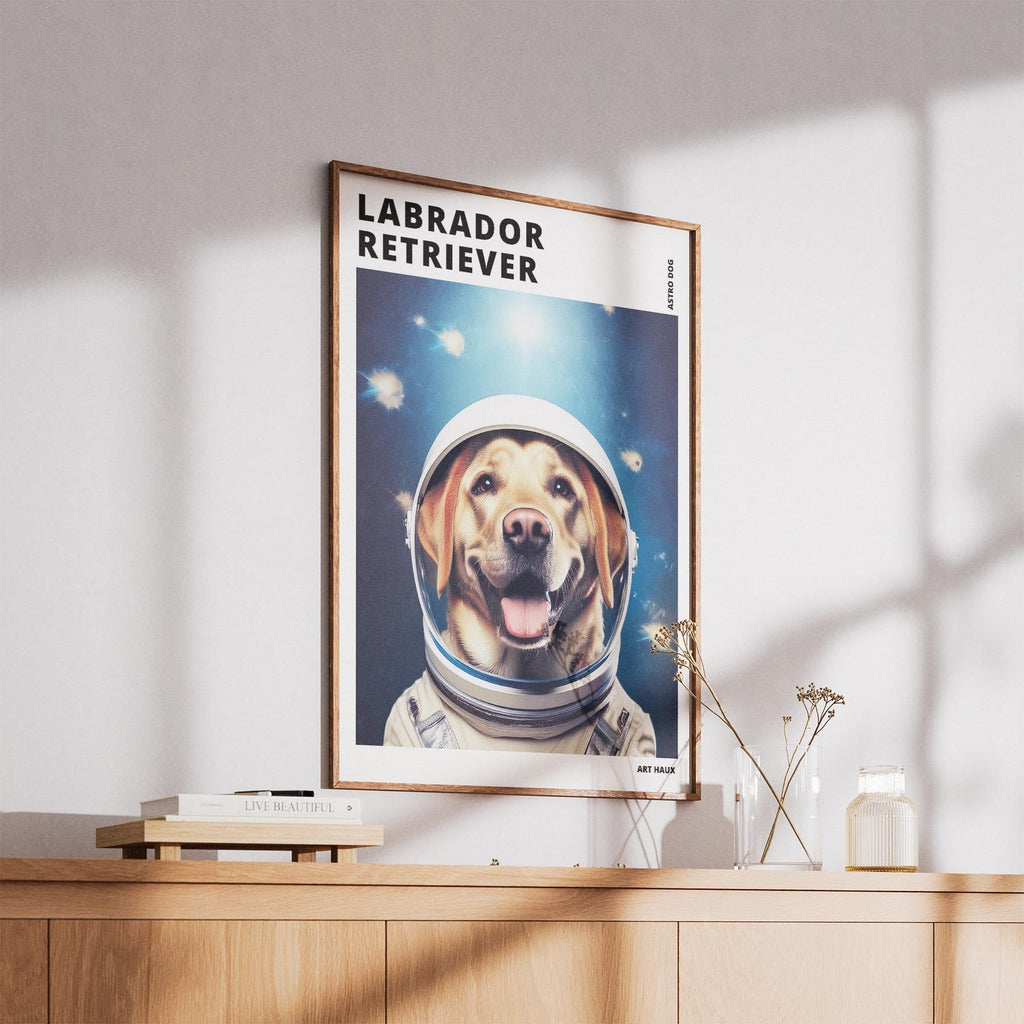Labrador Retriever Astronaut Dog Series with Text Astro Dog image 5