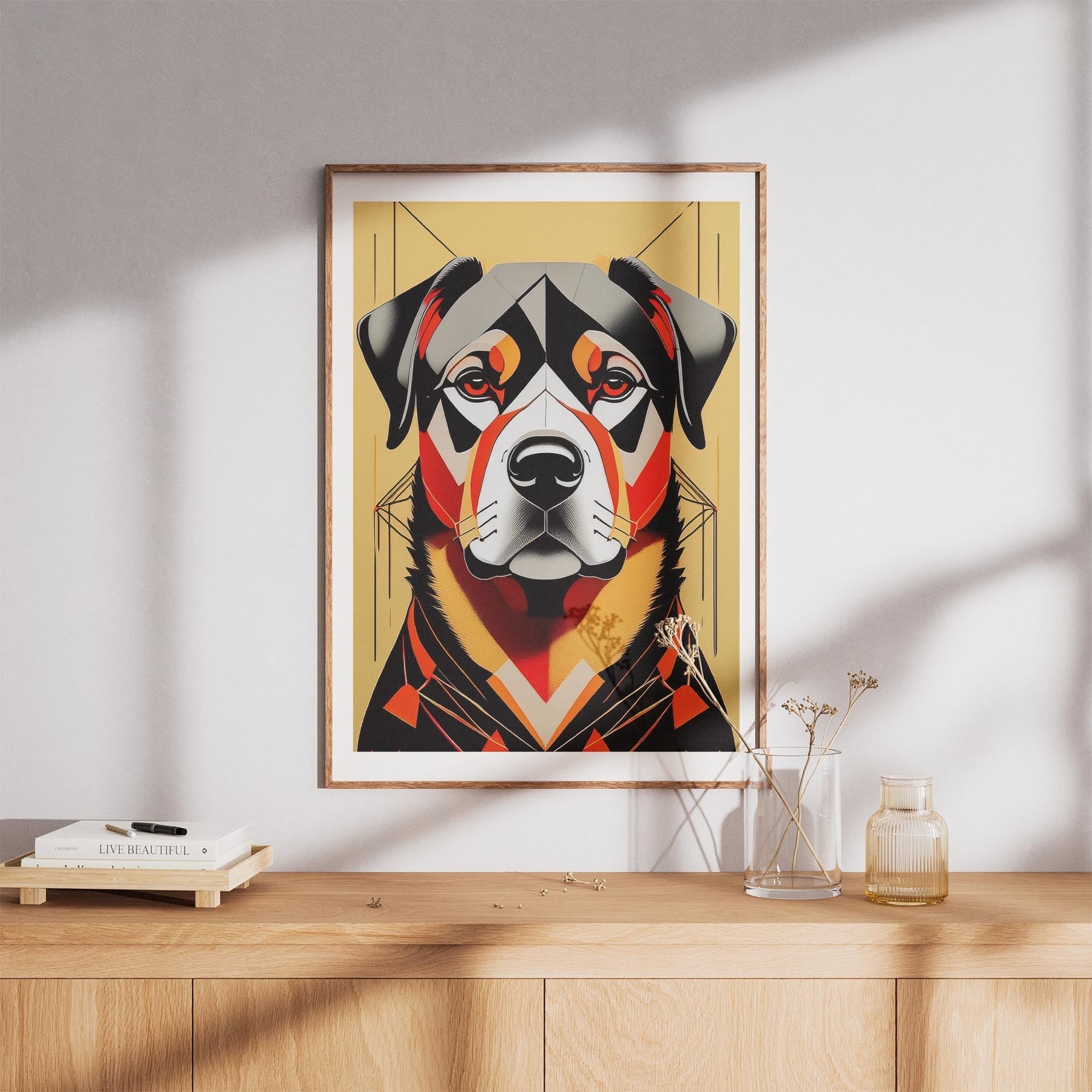Rottweiler Geometric Orange Series image 8
