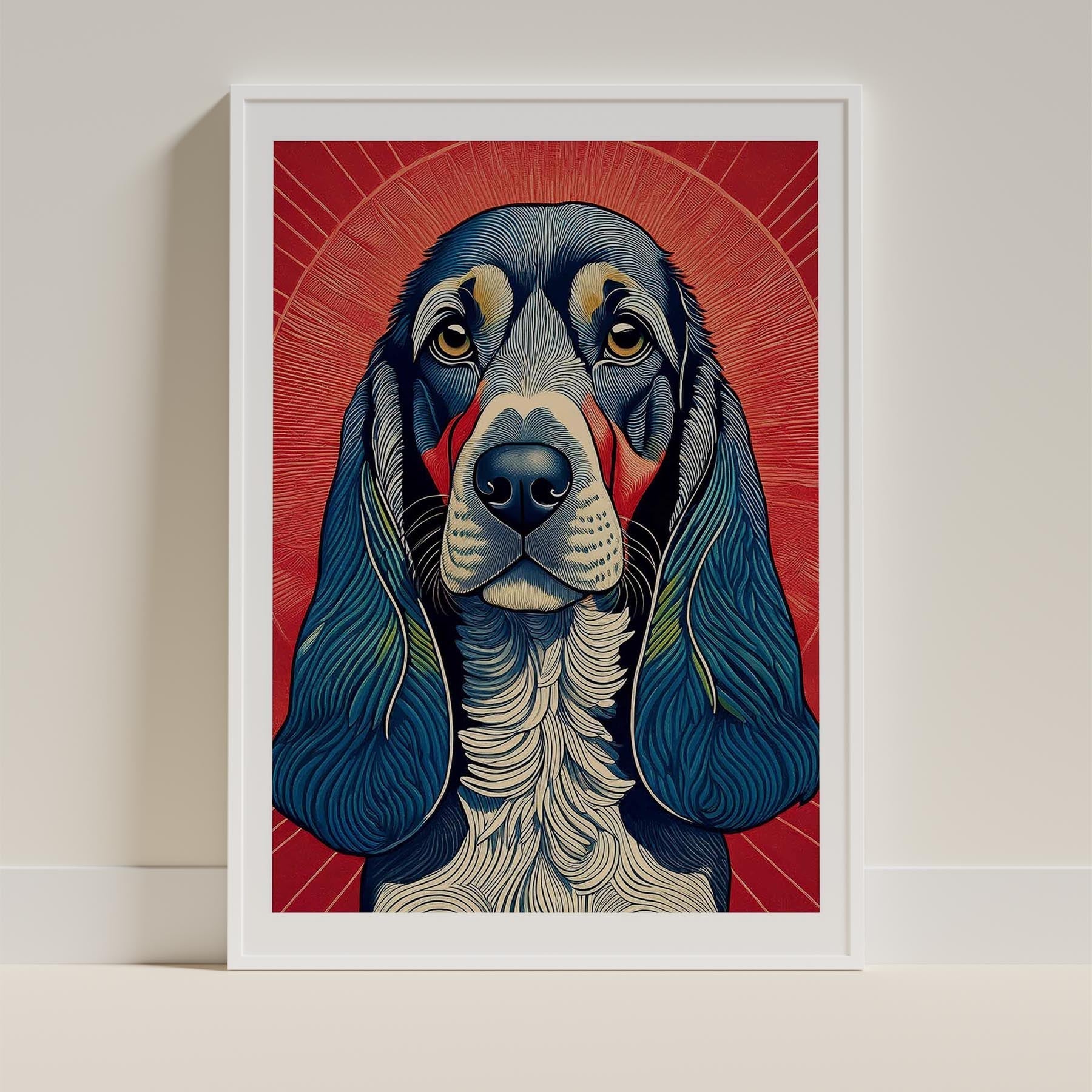 Bloodhound Hokusai Japanese Inspired Dog Series 2 image 9