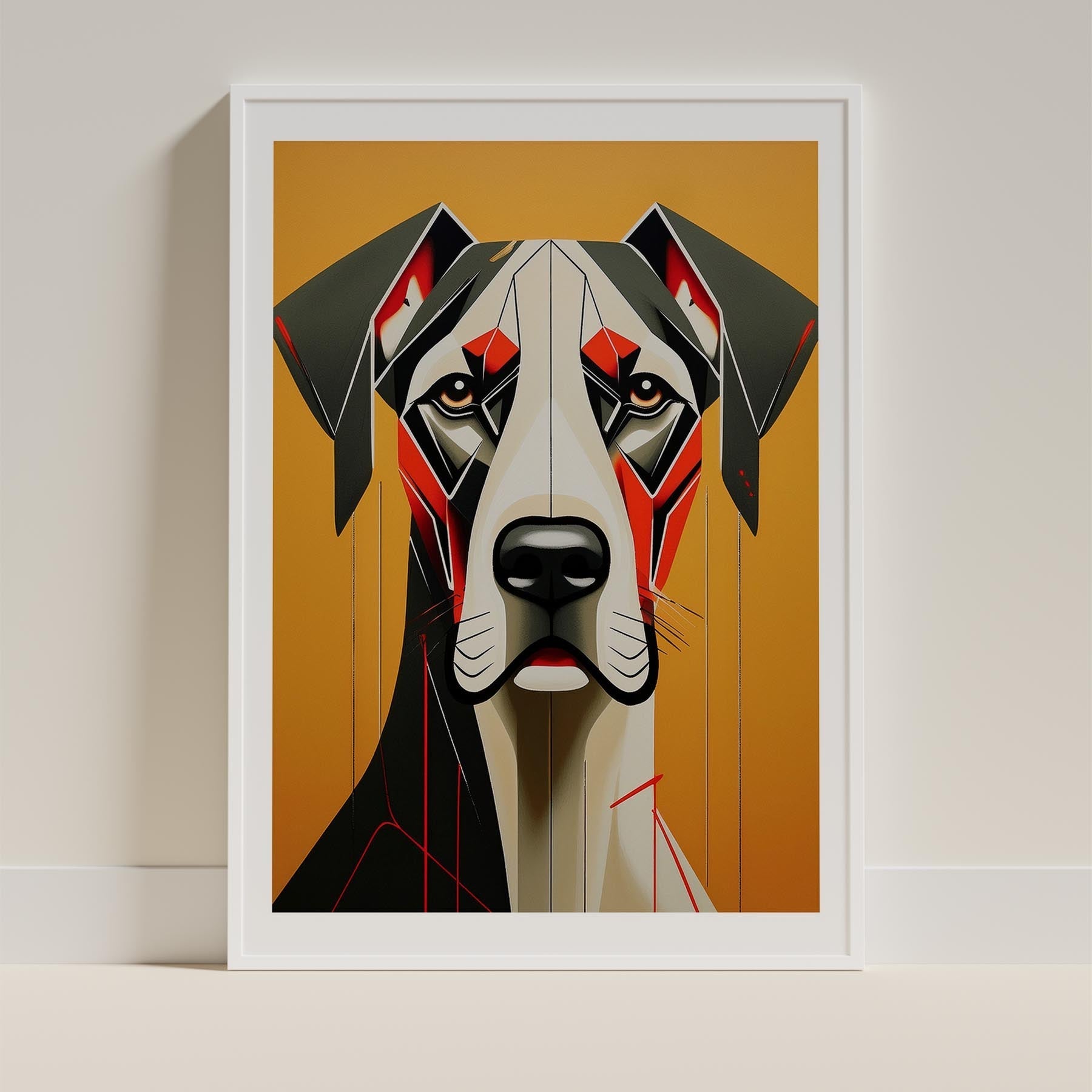 Great Dane Geometric Orange Series image 9
