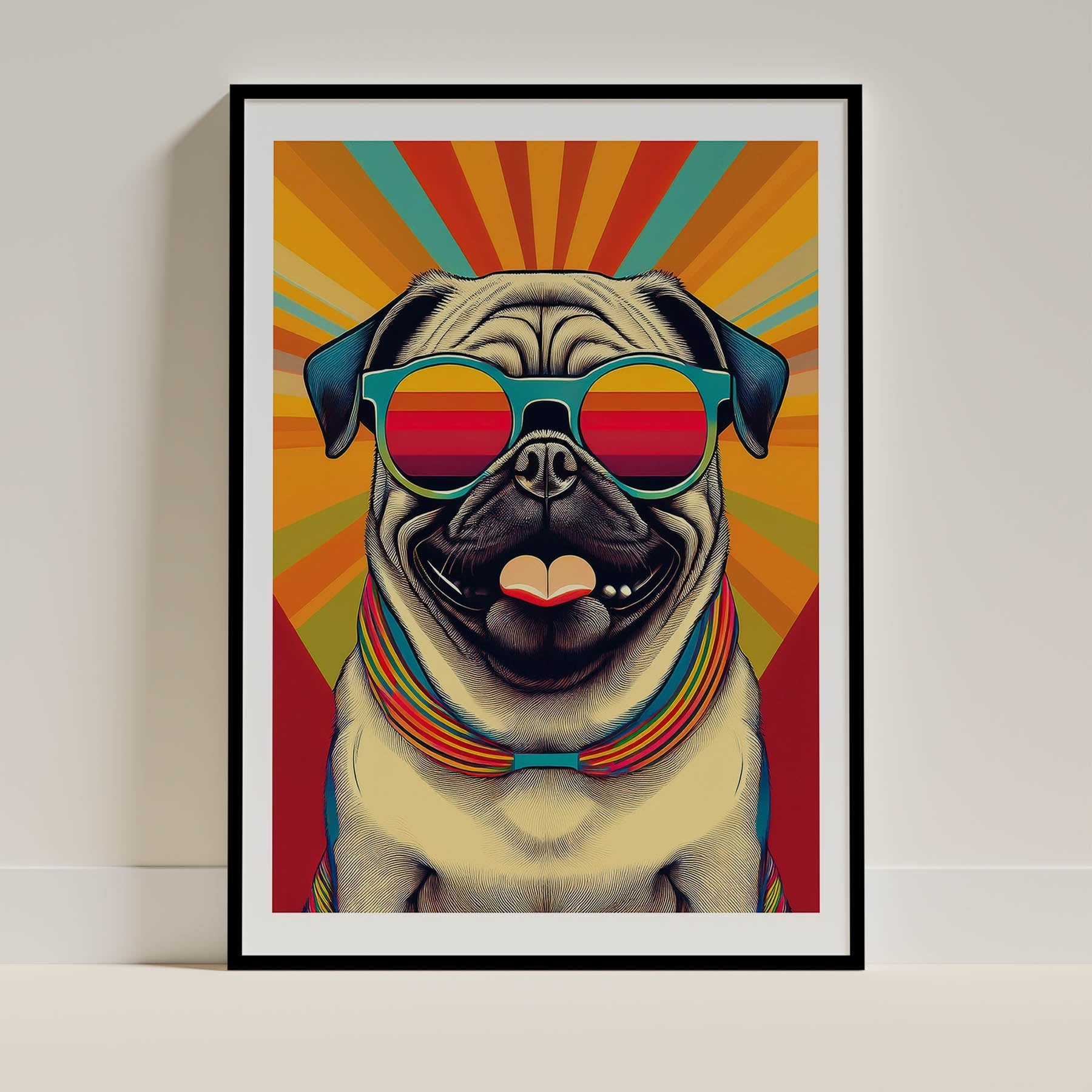 Pug Dog Art Print Unframed Vol 2 | 8 Unique Designs | Wall Art Gift for Dog Lovers - Image 5 | Dogsy & Co