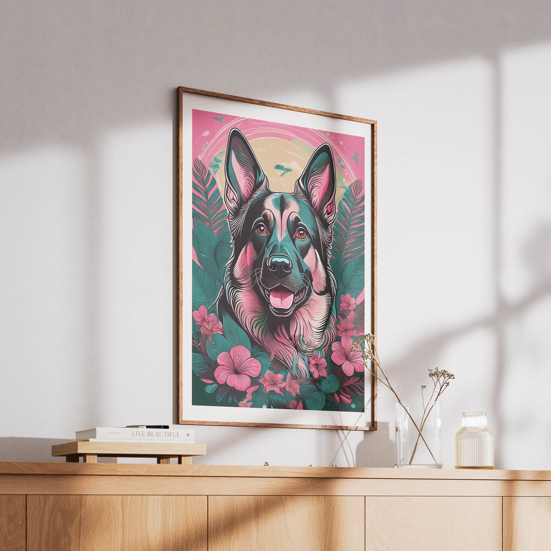 German Shepherd Flowery Dog image 6