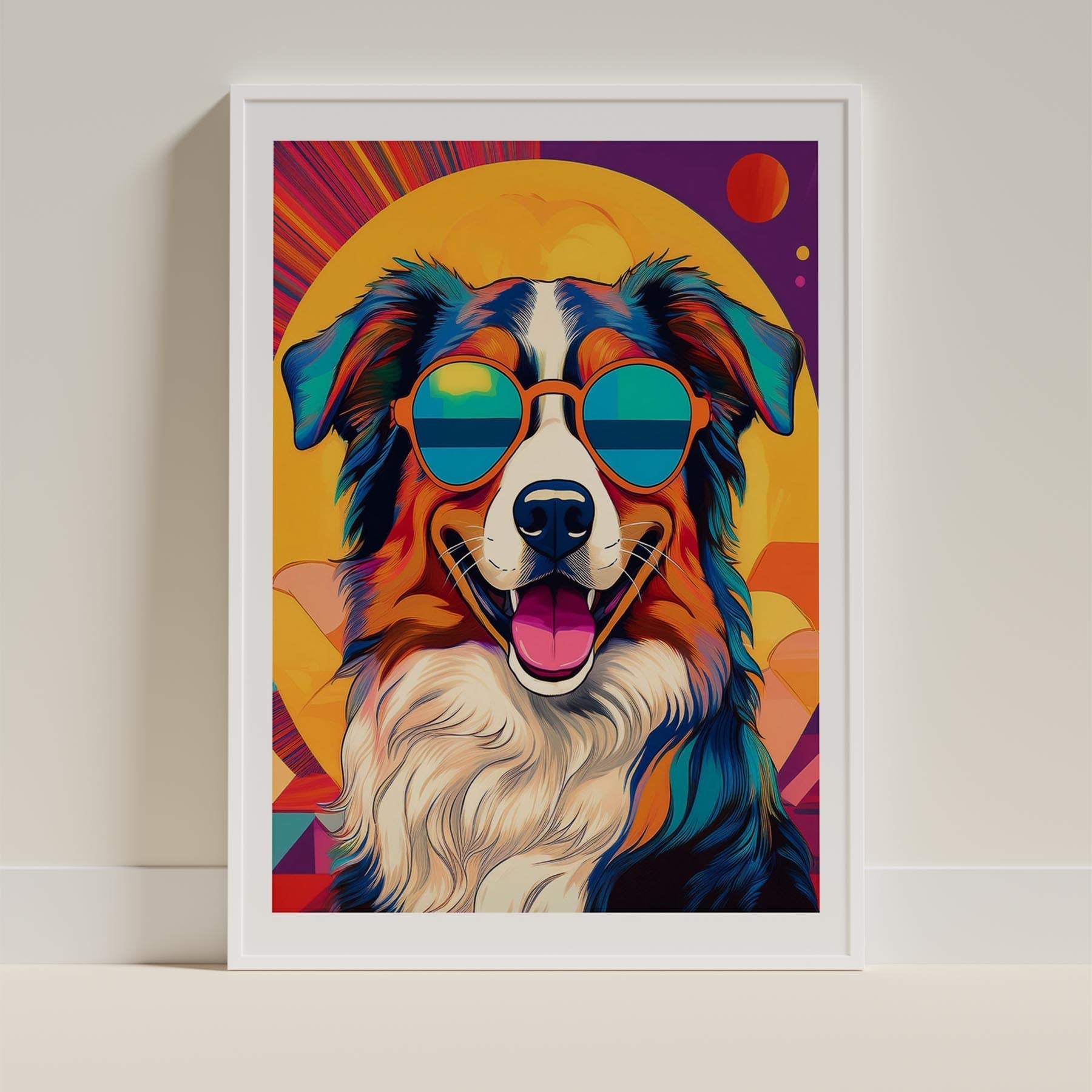 Australian Shepherd In Colourful Sunnies 1 image 9