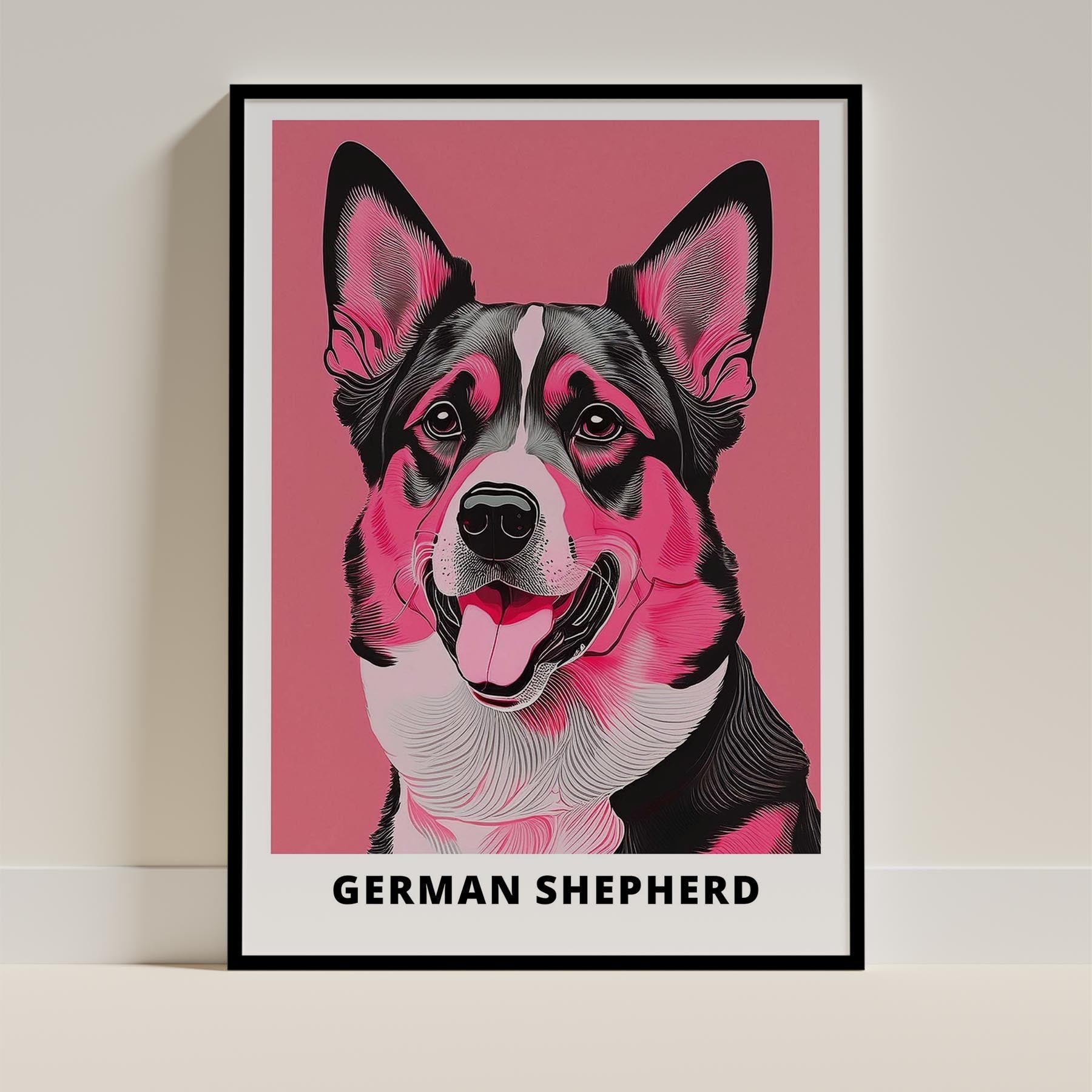 German Shepherd Pink and Black Dog Series 1 image 0
