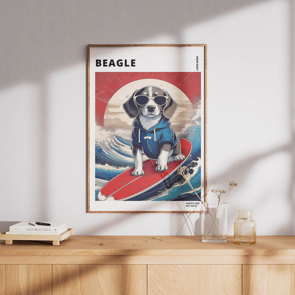 Beagle Hokosai Surfer Dogs 1 image 8