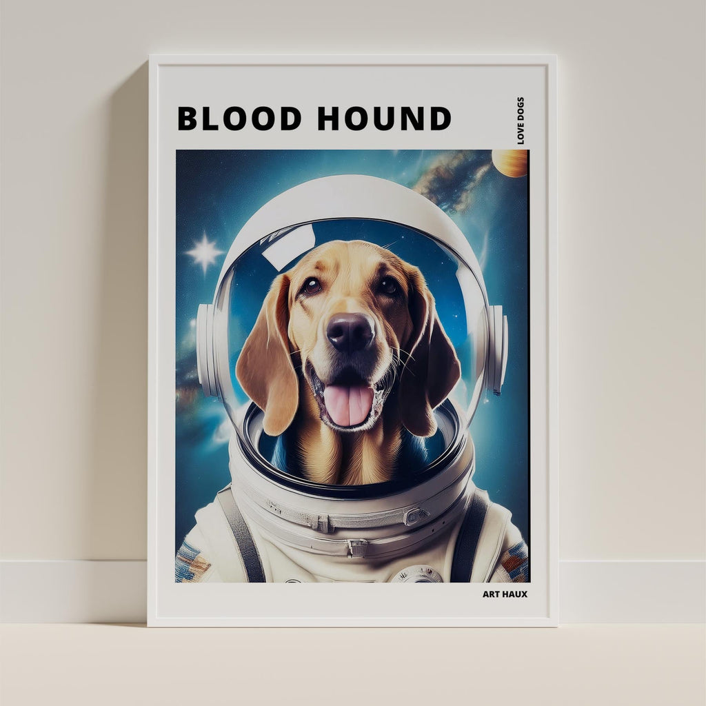 Bloodhound Astronaut Dog Series with Text Astro Dog image 9