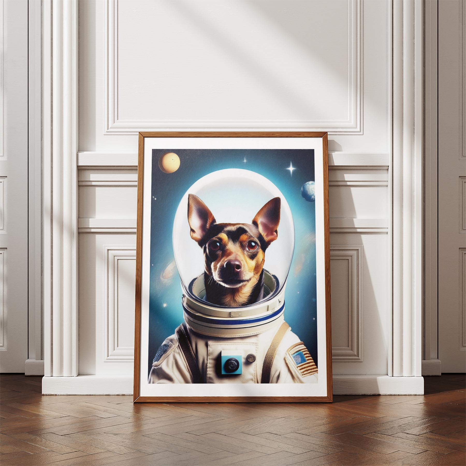Miniature Pinscher Astronaut Dog Series image 4