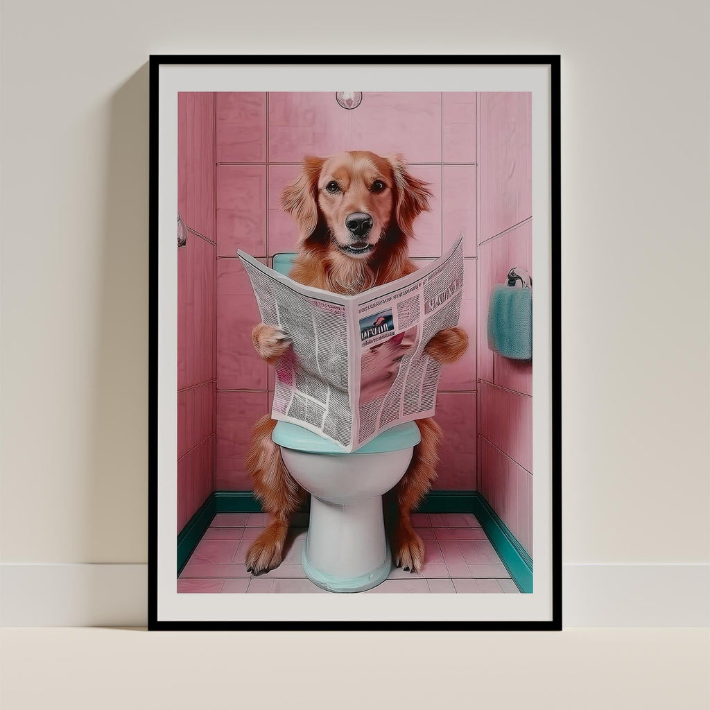 Golden Retriever Toilet Humour Dog Series 4 image 0