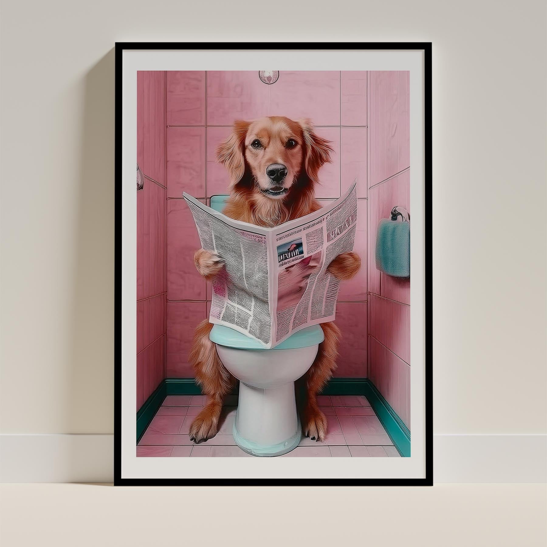 Golden Retriever Toilet Humour Dog Series 4 image 0