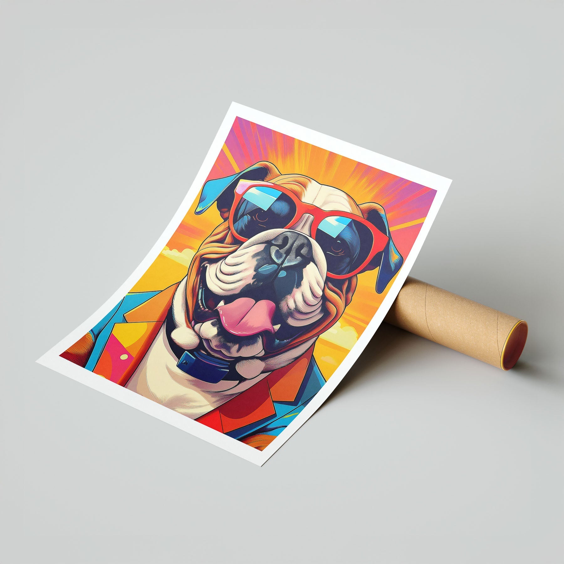 Bull Dog In Colourful Sunnies 3 image 7