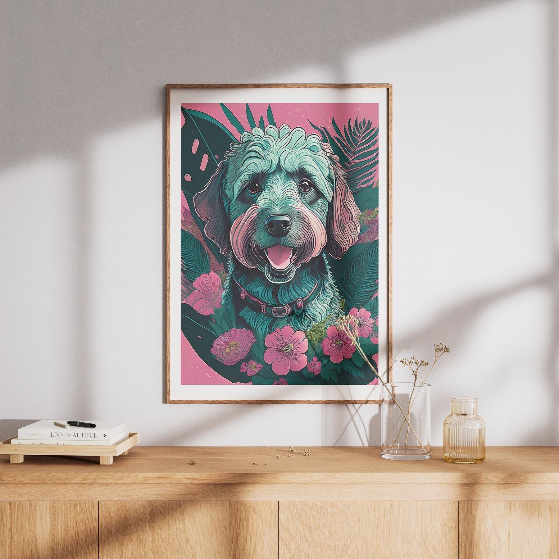 Groodle 2 Flowery Dog image 8