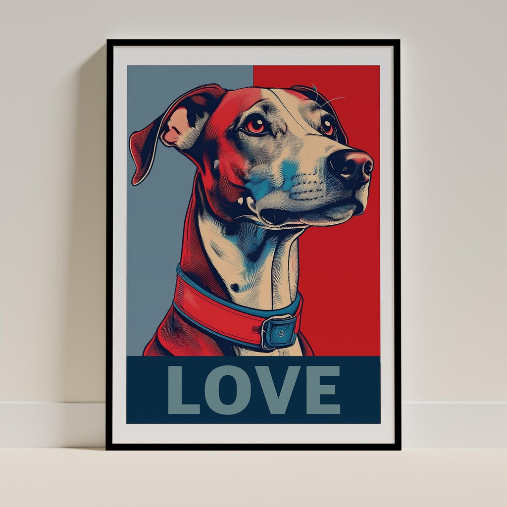 Whippet LOVE Series Inspired by the Obama Poster image 0