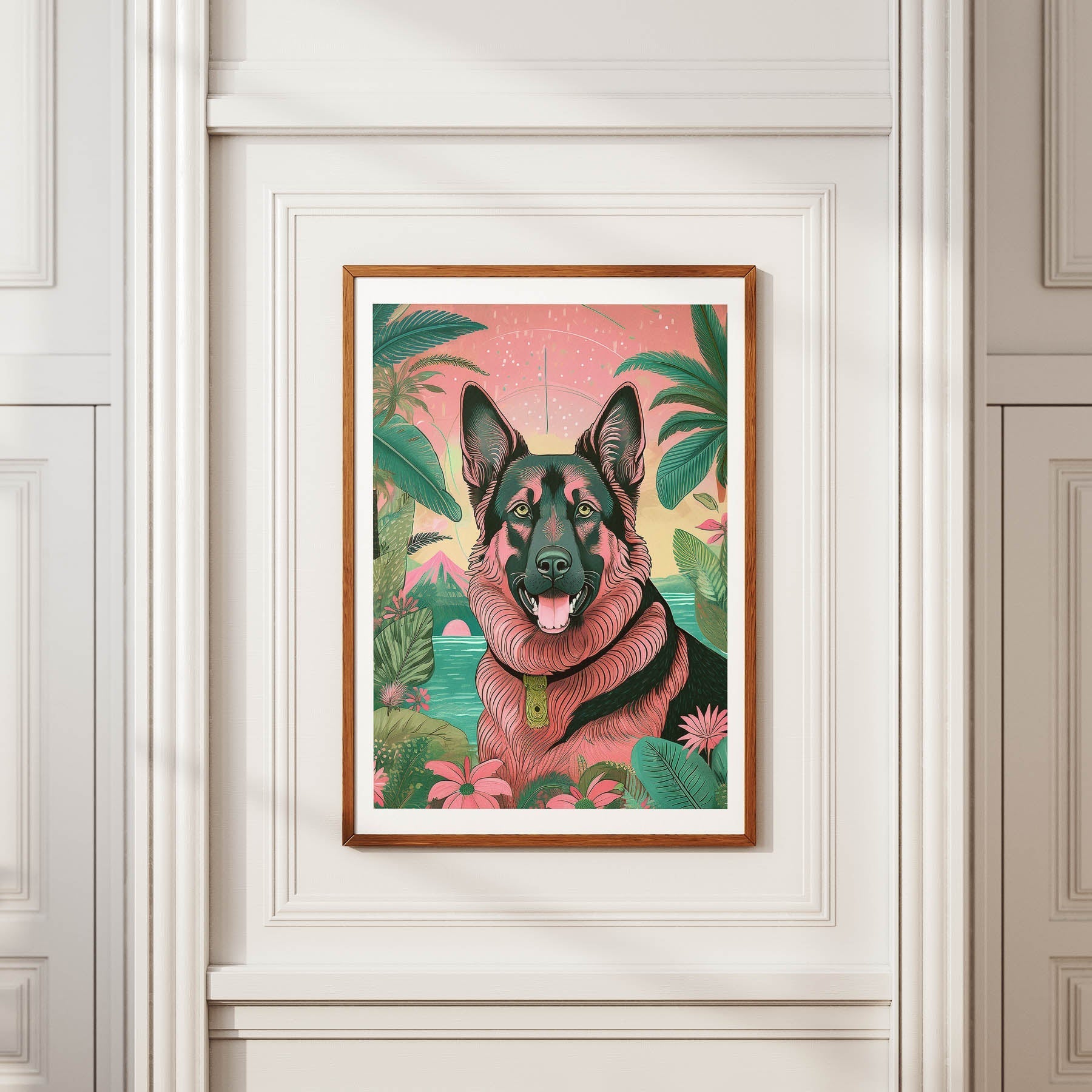German Shepherd Flowery Dog image 3