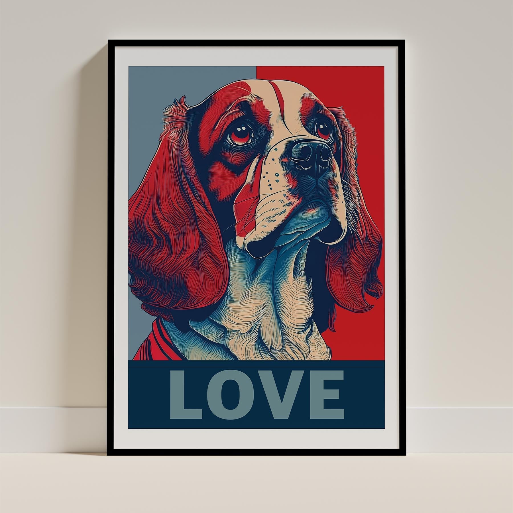 Cavalier Spaniel LOVE Series Inspired by the Obama Poster image 0