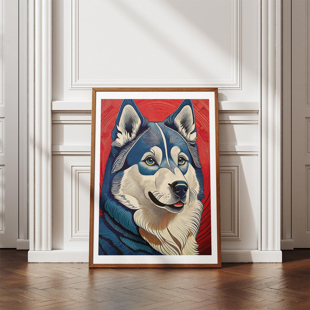 Siberian Husky Hokusai Japanese Inspired Dog Series image 4